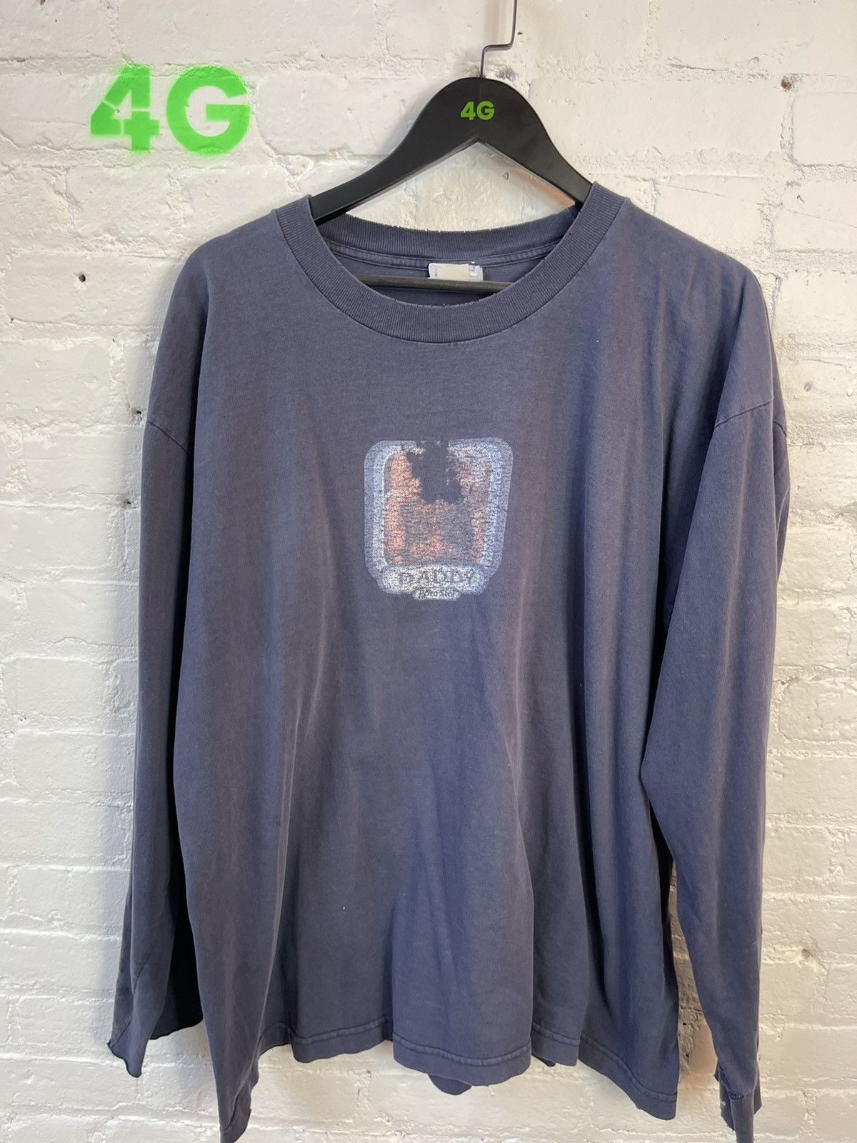 image of Vintage 90's Pornstar Brand Porn Thrashed Daddy Shirt in Blue, Men's (Size 2XL)