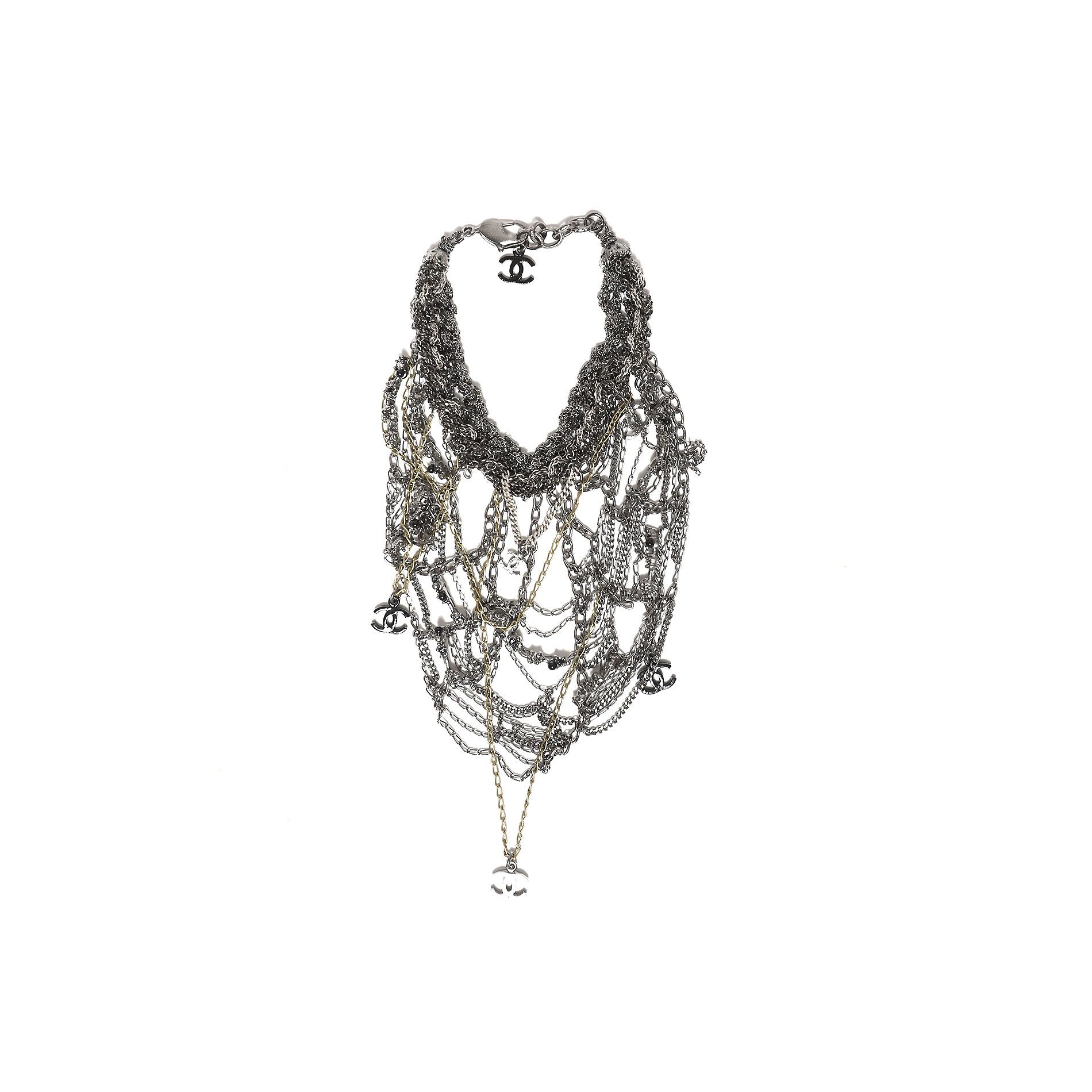 Chanel FW12 Aged Silver Multichain Bracelet Size ONE SIZE - 1 Thumbnail