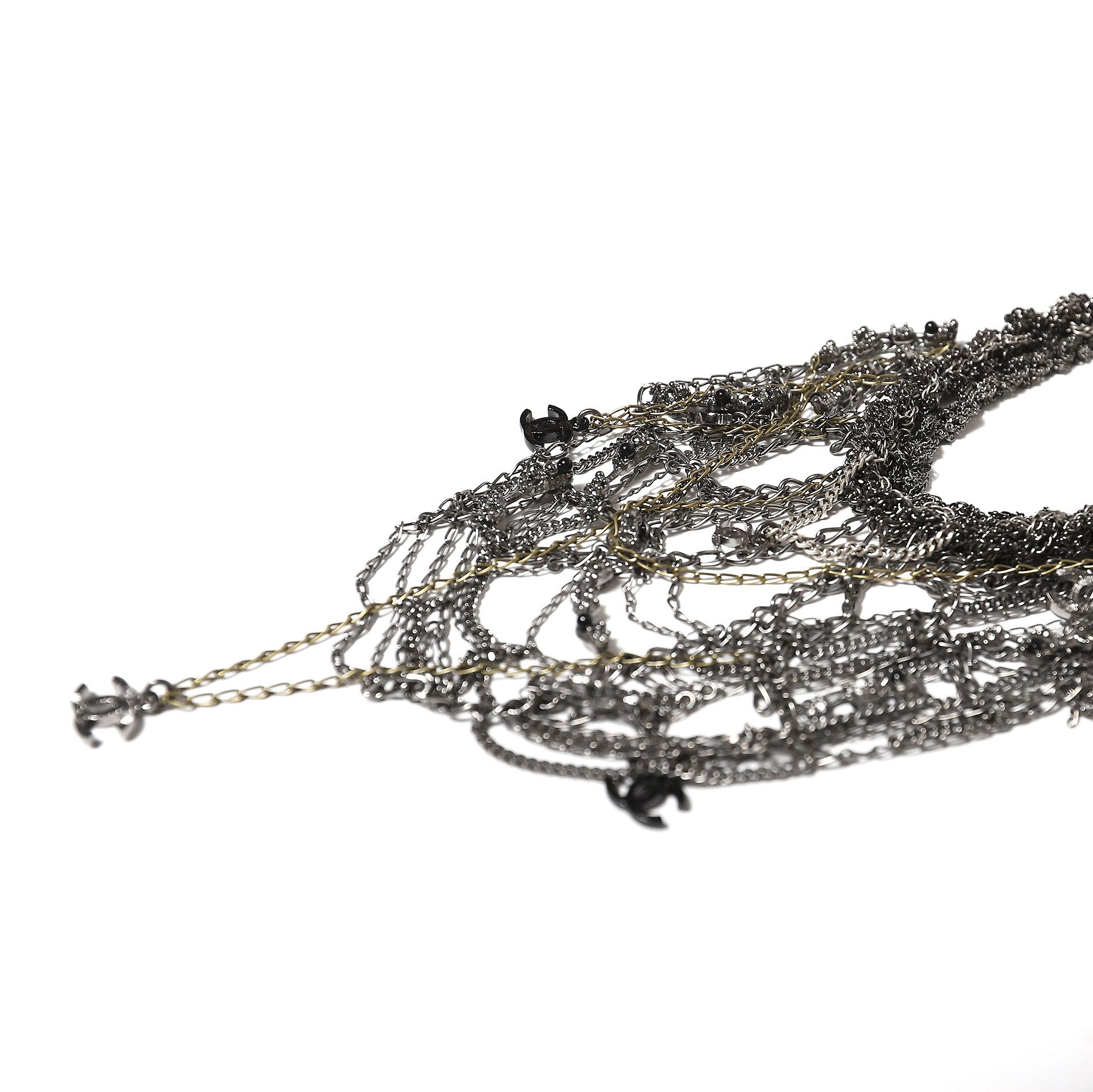 Chanel FW12 Aged Silver Multichain Bracelet Size ONE SIZE - 2 Thumbnail