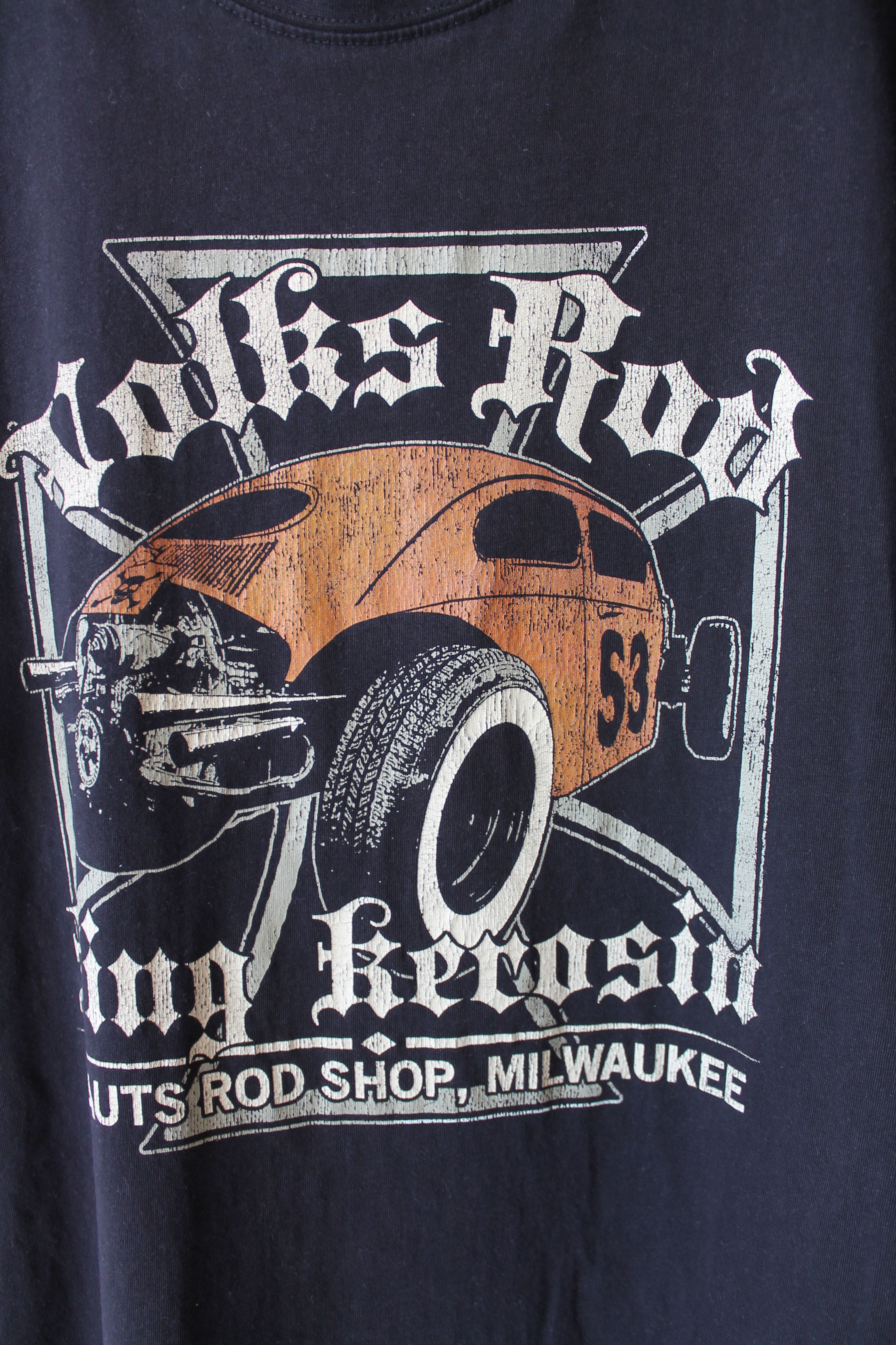 Vintage King Kerosin Volkswagen Vintage t shirt Faded tee Volksrod Size US L / EU 52-54 / 3 - 3 Thumbnail