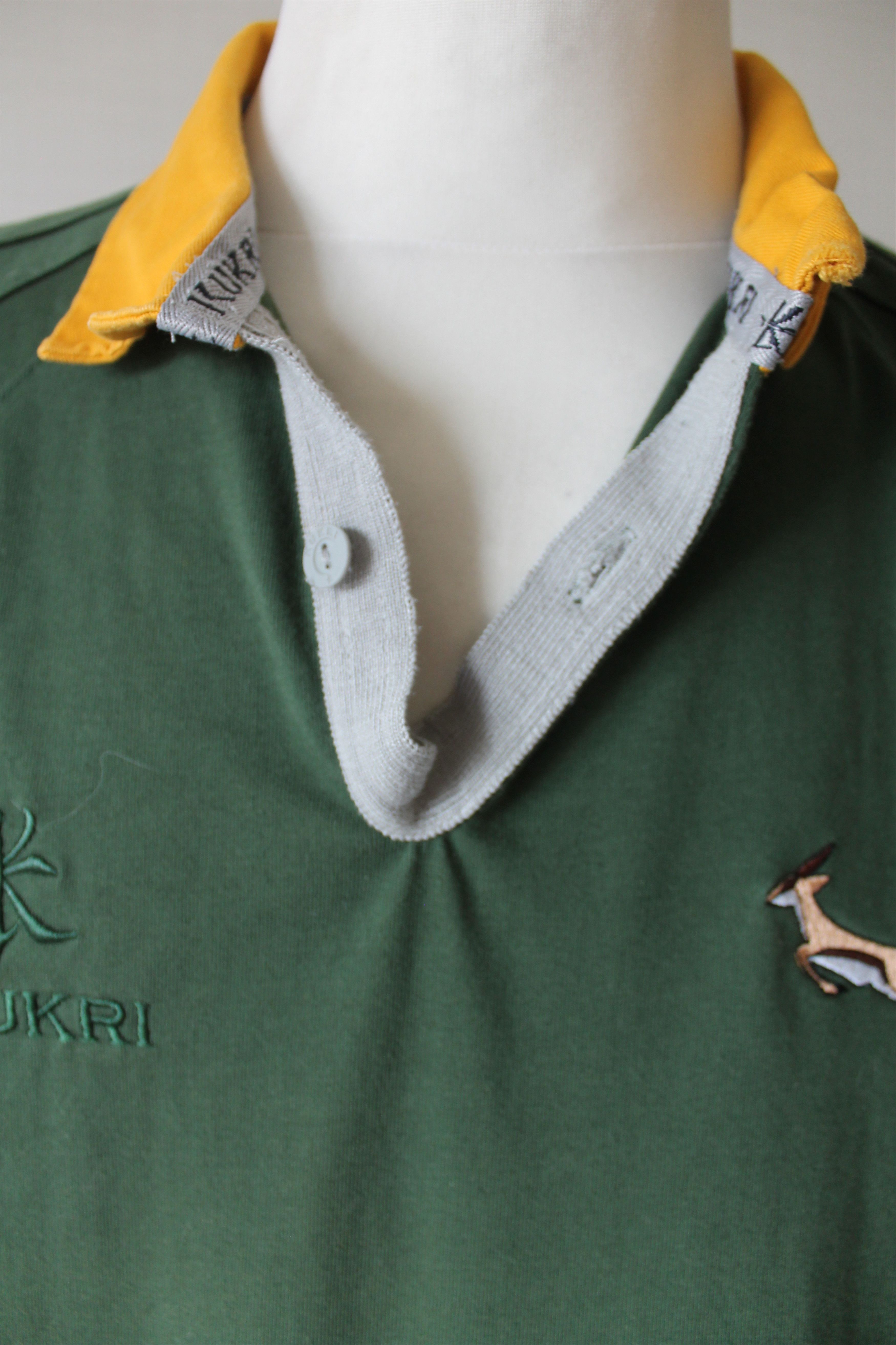 Vintage South Africa Rugby Shirt Kukri Short Sleeve green Size US XL / EU 56 / 4 - 4 Thumbnail