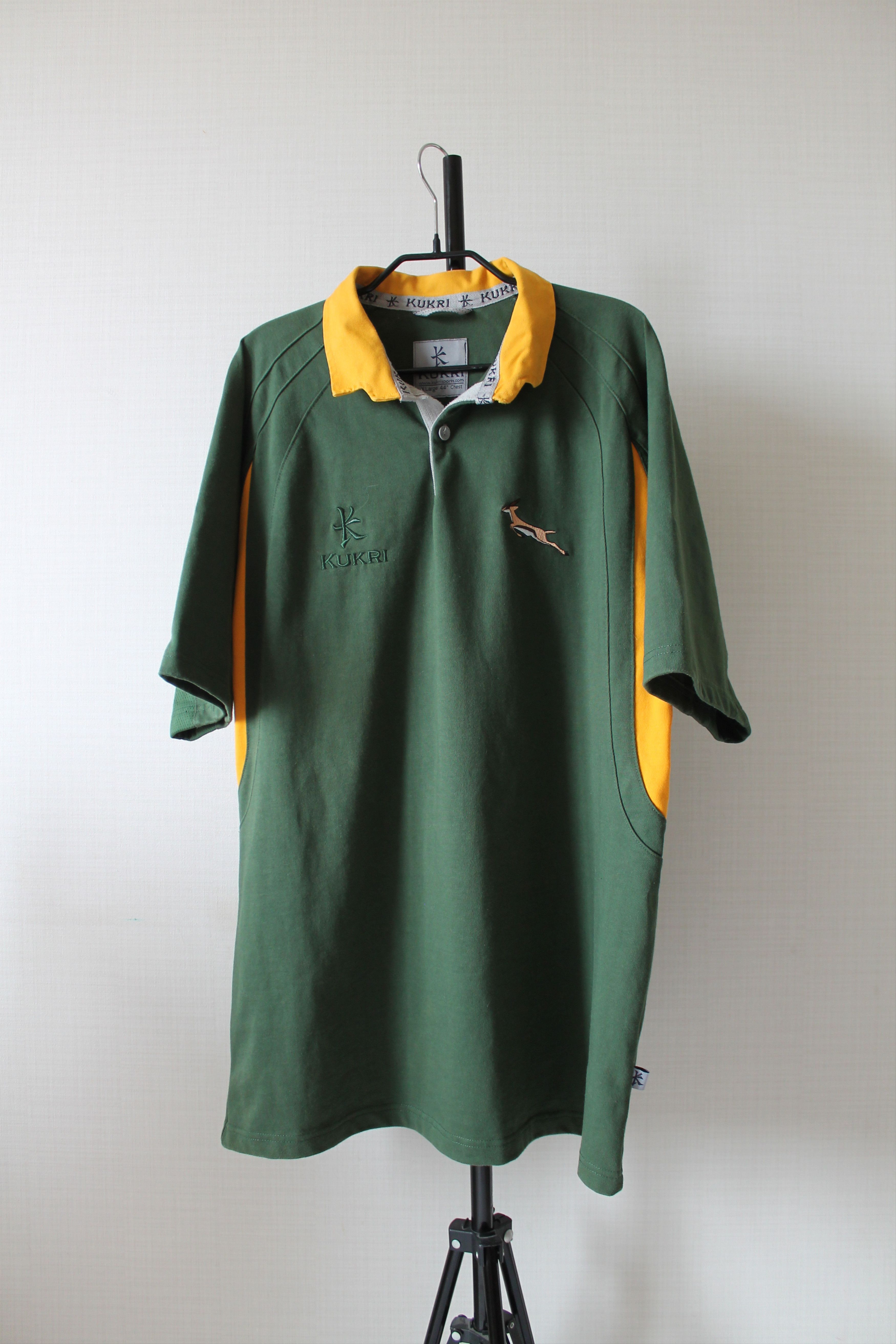 Vintage South Africa Rugby Shirt Kukri Short Sleeve green Size US XL / EU 56 / 4 - 8 Thumbnail