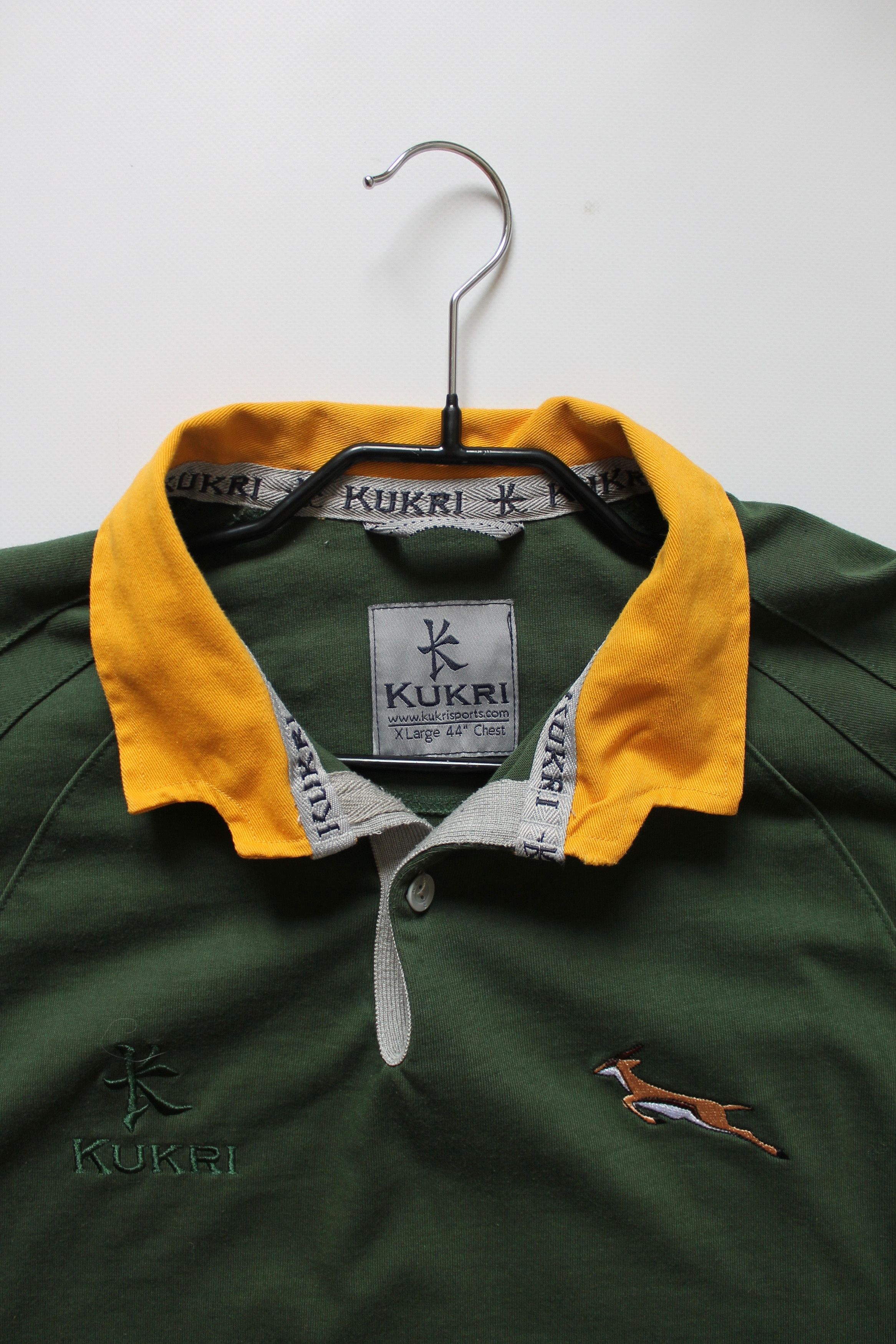Vintage South Africa Rugby Shirt Kukri Short Sleeve green Size US XL / EU 56 / 4 - 13 Thumbnail