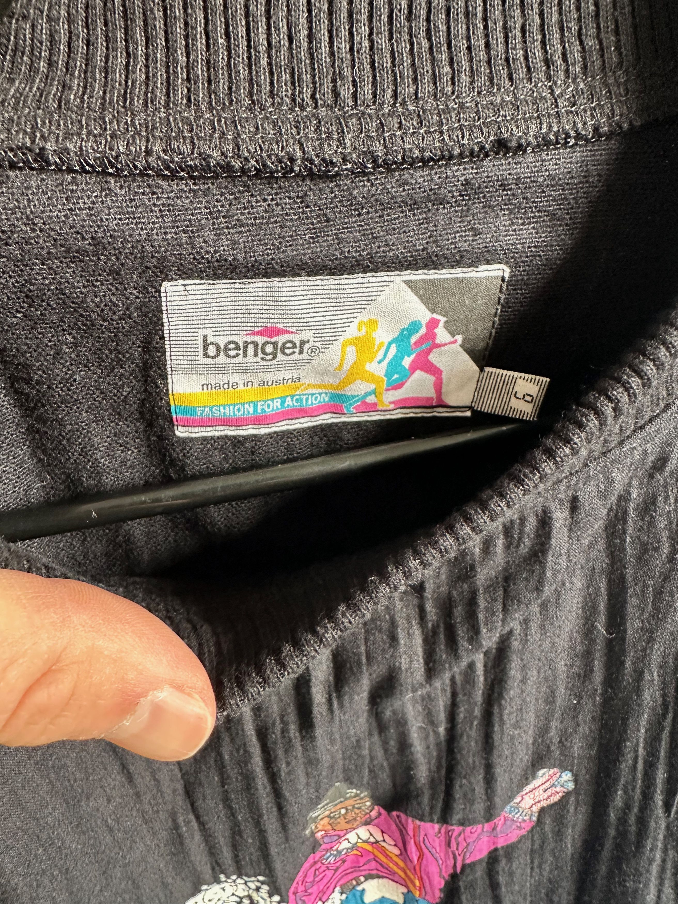 Vintage 80's - 90's BENGER vintage ski snowboarding sweatshirt black Size US XL / EU 56 / 4 - 11 Thumbnail
