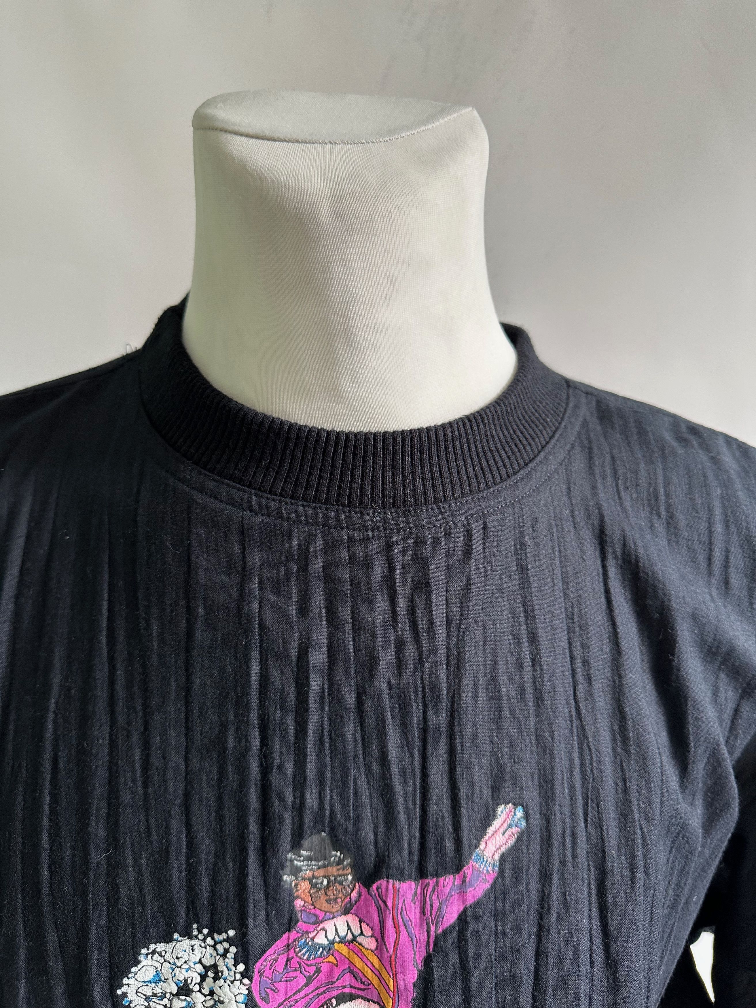 Vintage 80's - 90's BENGER vintage ski snowboarding sweatshirt black Size US XL / EU 56 / 4 - 4 Thumbnail
