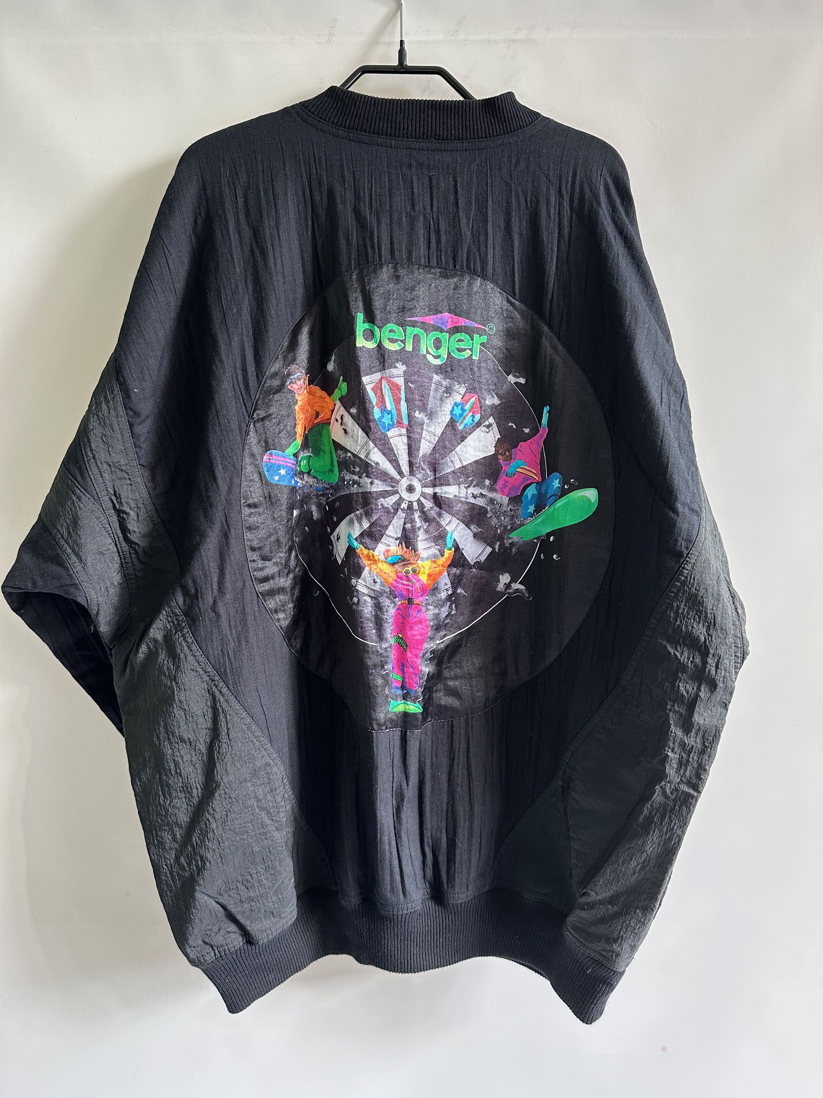 Vintage 80's - 90's BENGER vintage ski snowboarding sweatshirt black Size US XL / EU 56 / 4 - 8 Thumbnail