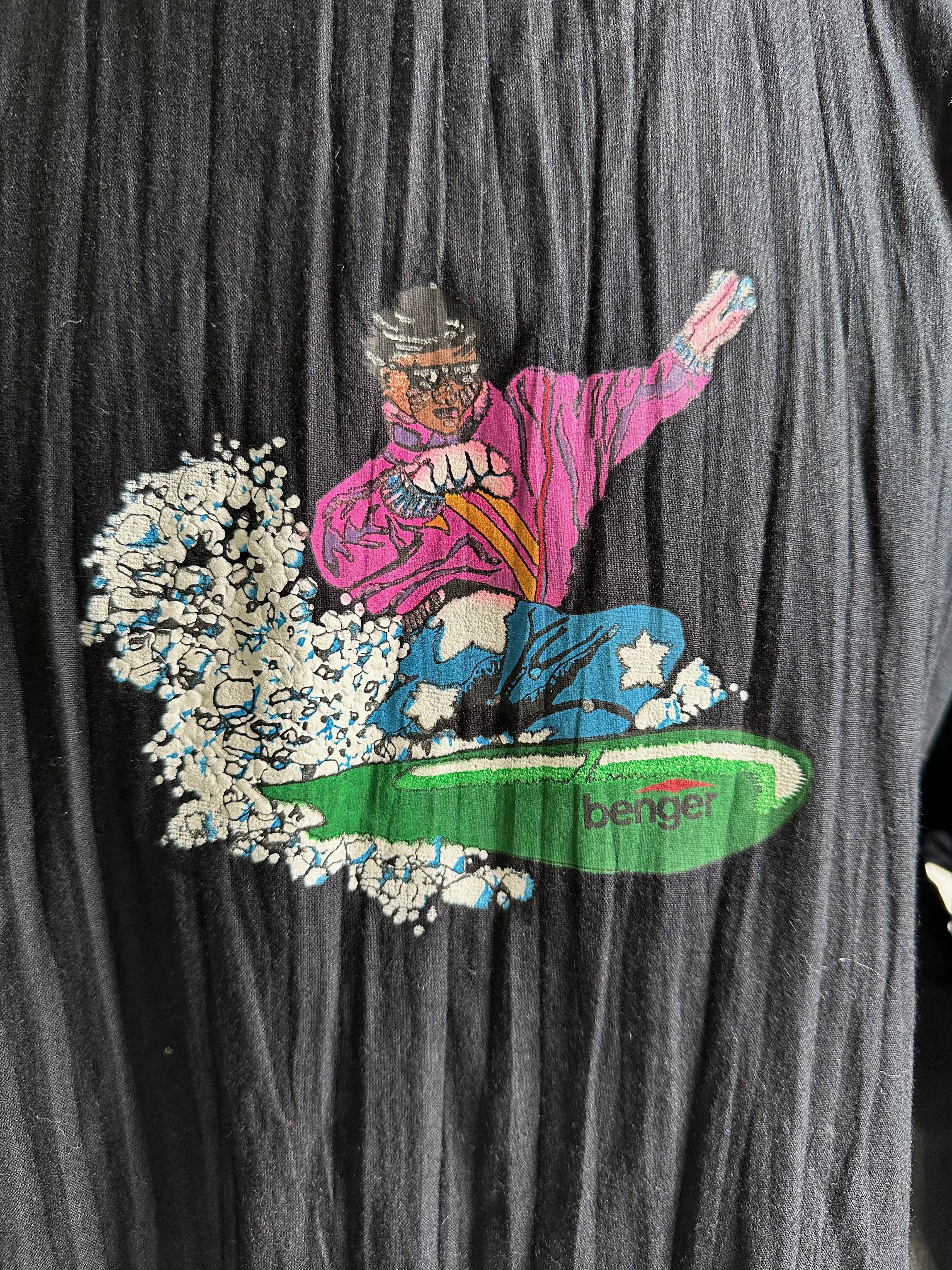 Vintage 80's - 90's BENGER vintage ski snowboarding sweatshirt black Size US XL / EU 56 / 4 - 3 Thumbnail