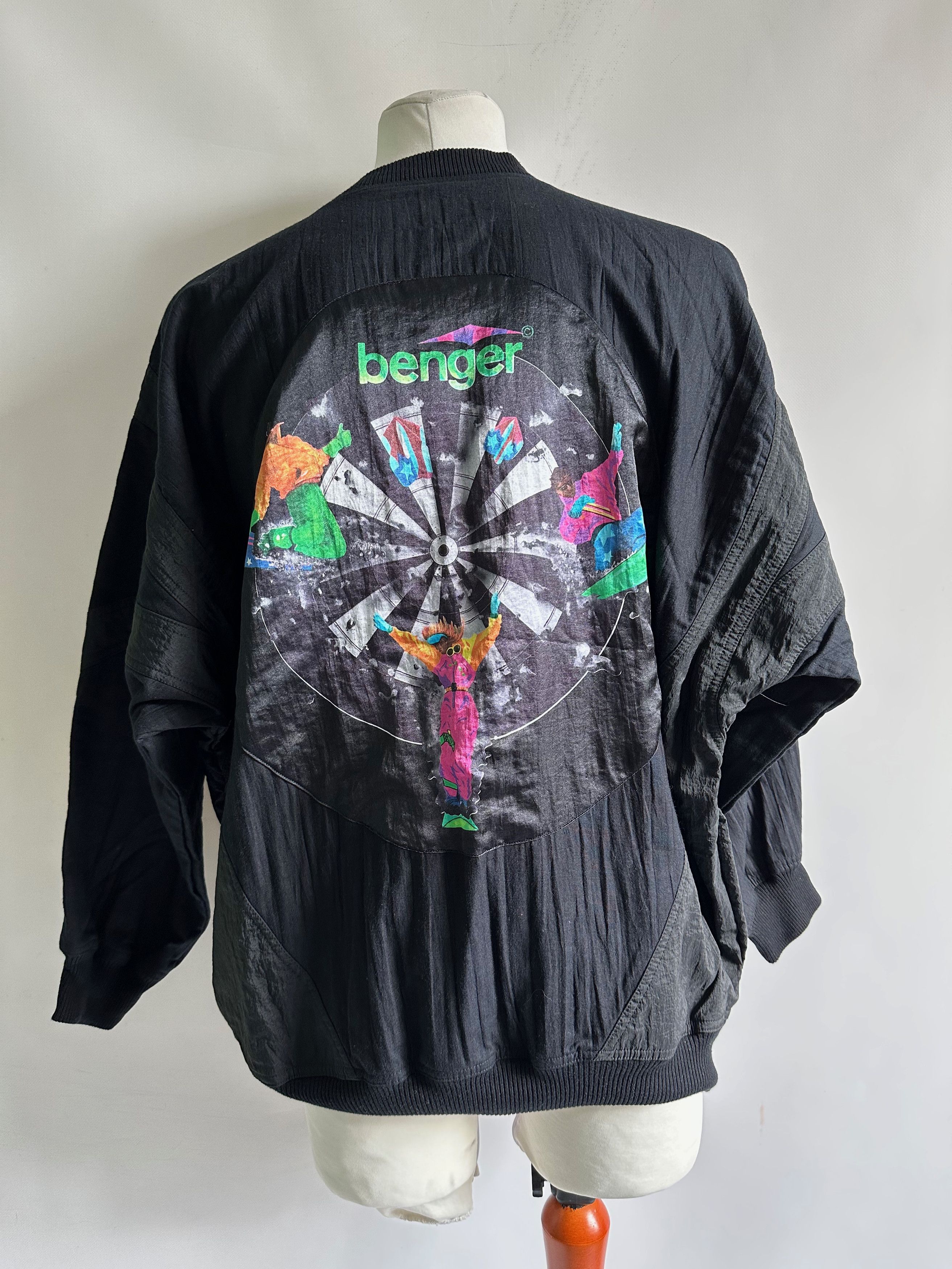 Vintage 80's - 90's BENGER vintage ski snowboarding sweatshirt black Size US XL / EU 56 / 4 - 5 Thumbnail