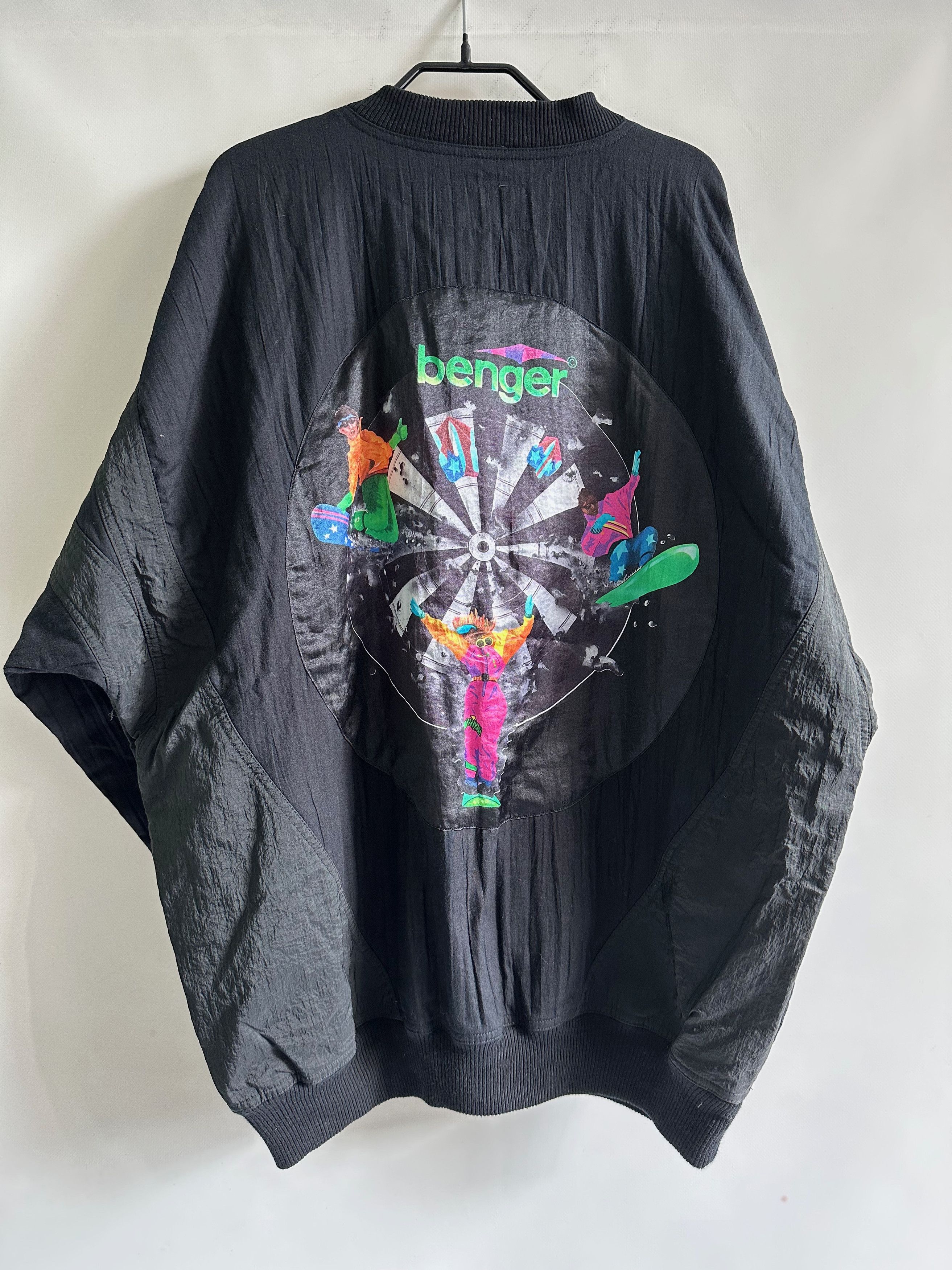 Vintage 80's - 90's BENGER vintage ski snowboarding sweatshirt black Size US XL / EU 56 / 4 - 7 Thumbnail