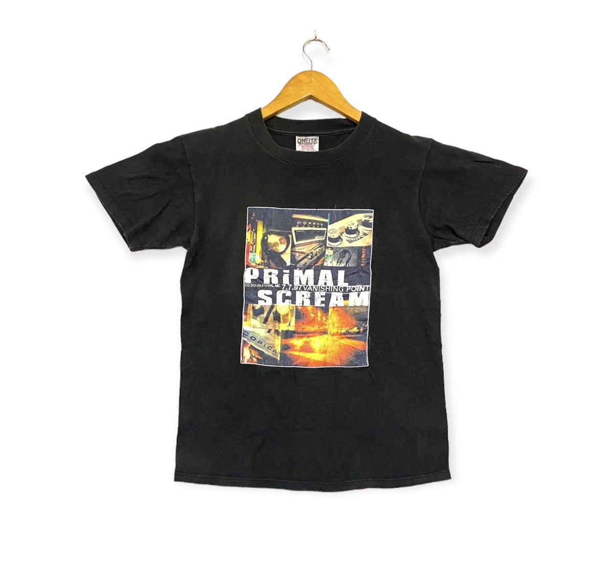 vintage 1997 PRIMAL SCREAM iron-on single promo t-shirts