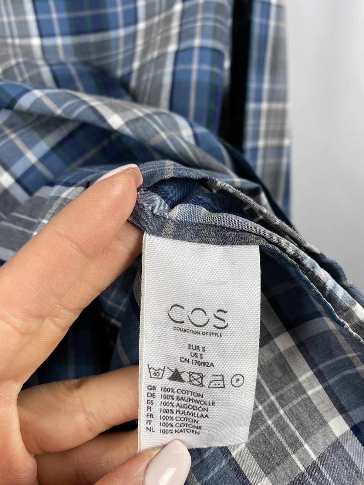 Cos Cos shirt long sleeve blue gray streetwear size S Size US S / EU 44-46 / 1 - 4 Thumbnail