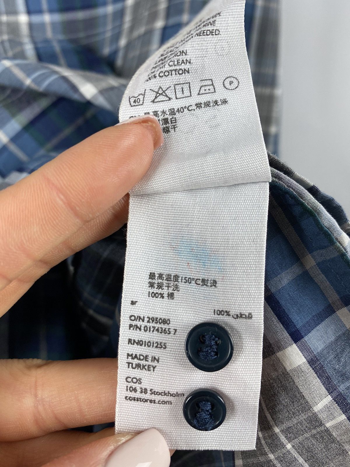 Cos Cos shirt long sleeve blue gray streetwear size S Size US S / EU 44-46 / 1 - 5 Thumbnail