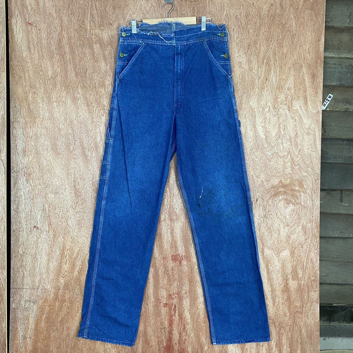 Oshkosh OshKosh distressed Denim painter half overall Pants #c801 Size US 30 / EU 46 - 1 Thumbnail