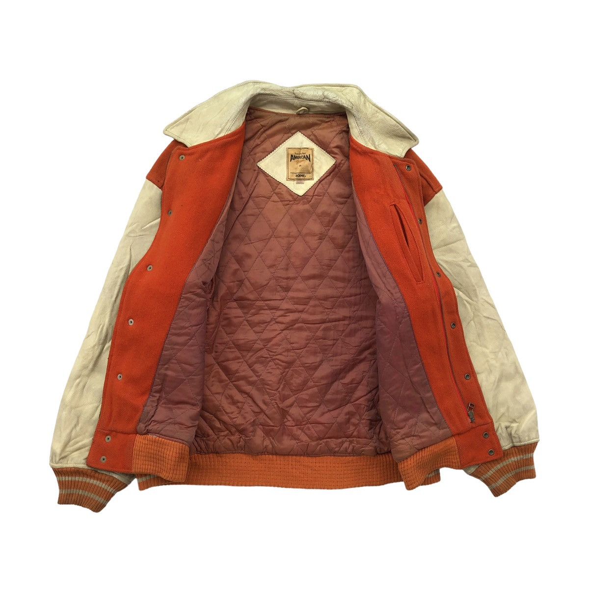 Vintage Vintage Scene World Union Wool Leather Jacket Size US L / EU 52-54 / 3 - 14 Thumbnail