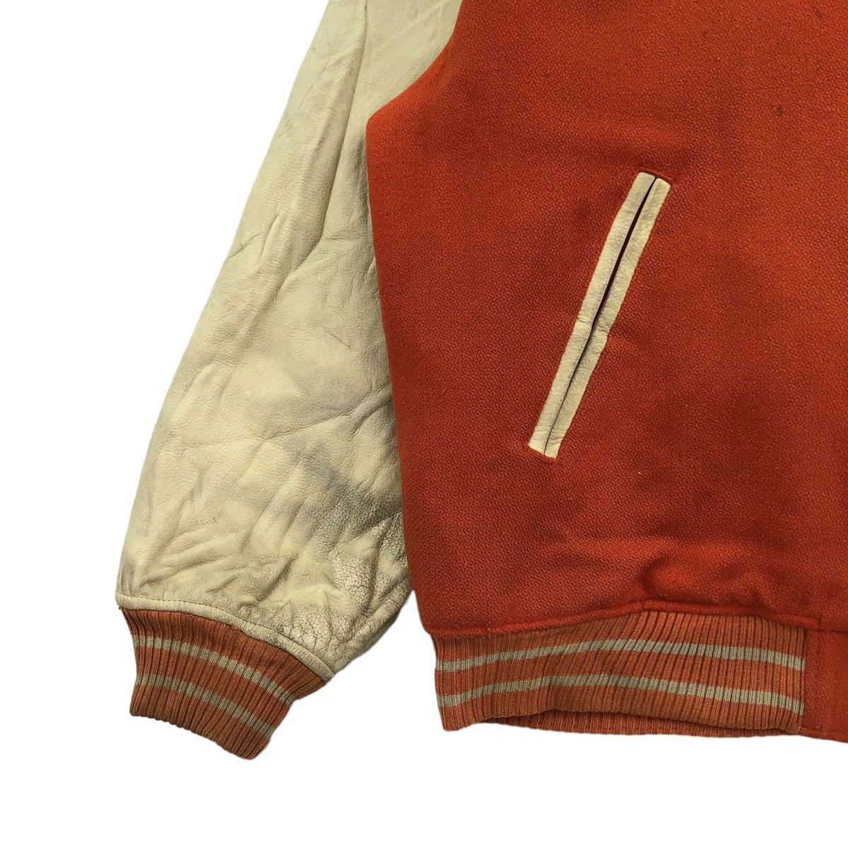 Vintage Vintage Scene World Union Wool Leather Jacket Size US L / EU 52-54 / 3 - 5 Thumbnail