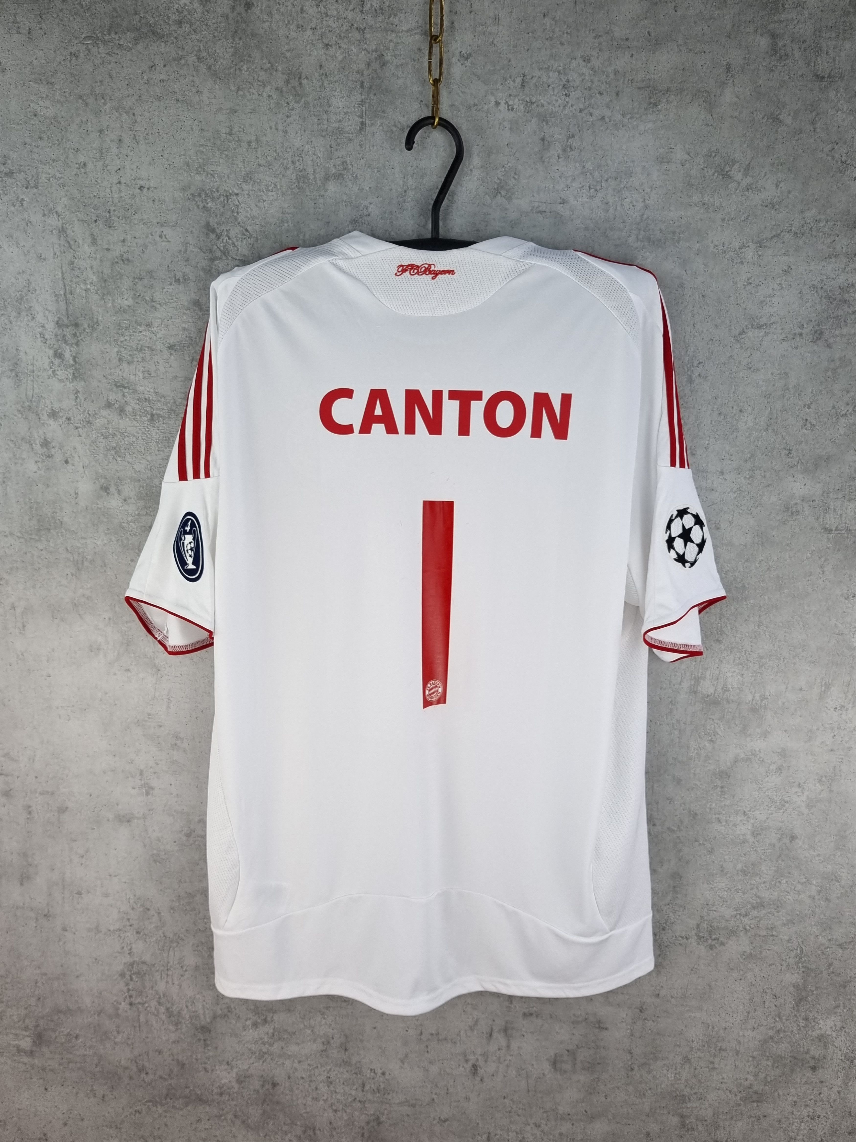 image of Adidas Canton Fc Bayern Munchen Tee Shirt in White, Men's (Size 2XL)