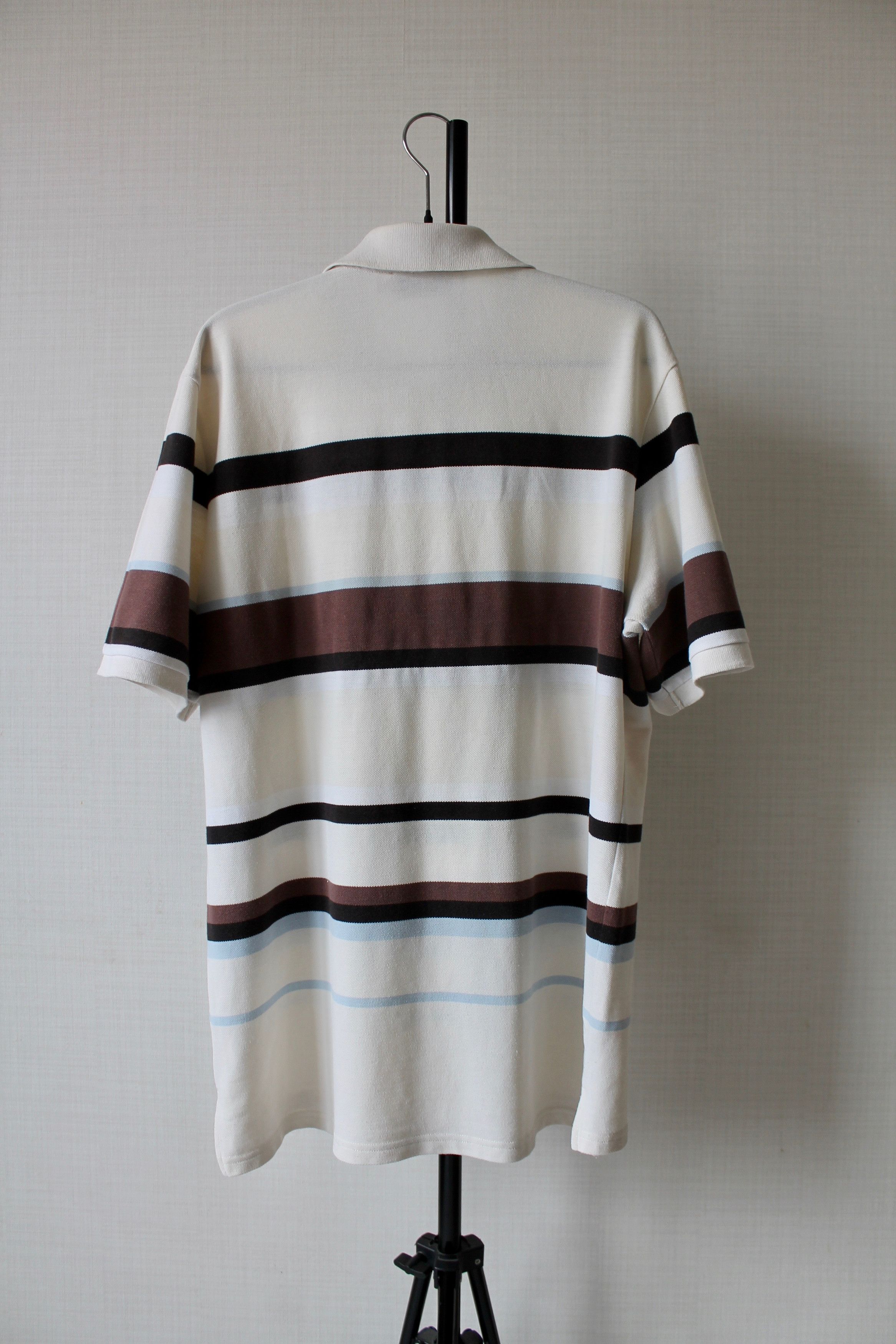 Vintage YSL Yves Saint Laurent Striped Polo Shirt Size US L / EU 52-54 / 3 - 4 Thumbnail