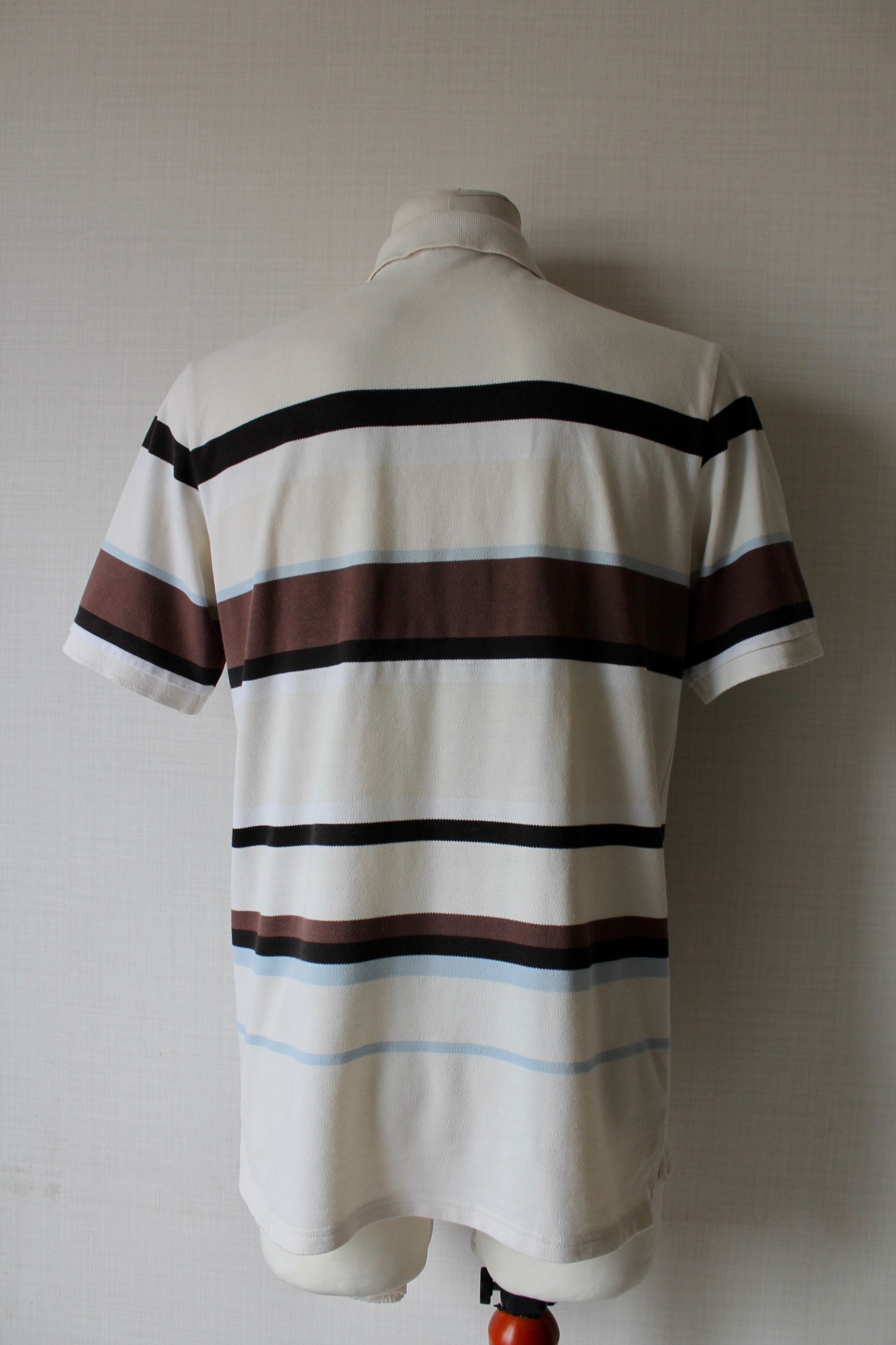 Vintage YSL Yves Saint Laurent Striped Polo Shirt Size US L / EU 52-54 / 3 - 8 Thumbnail