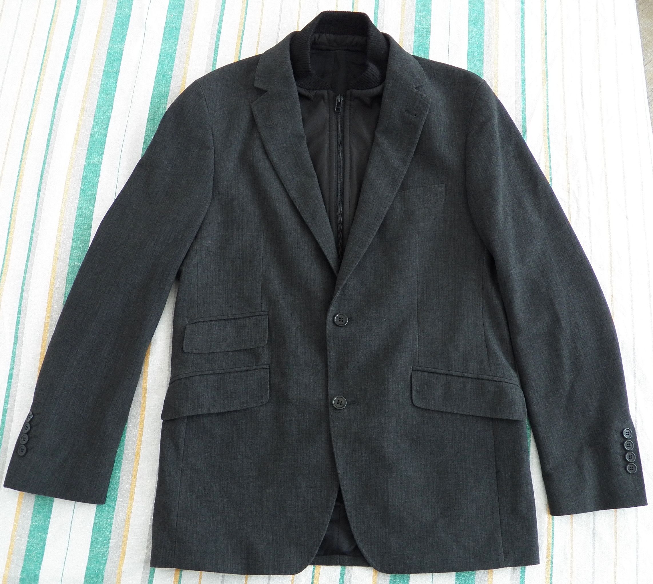 Vintage J.Philipp MENS JACKET SPORTCOAT blazer Zip Insert Belara Size 38R - 1 Thumbnail