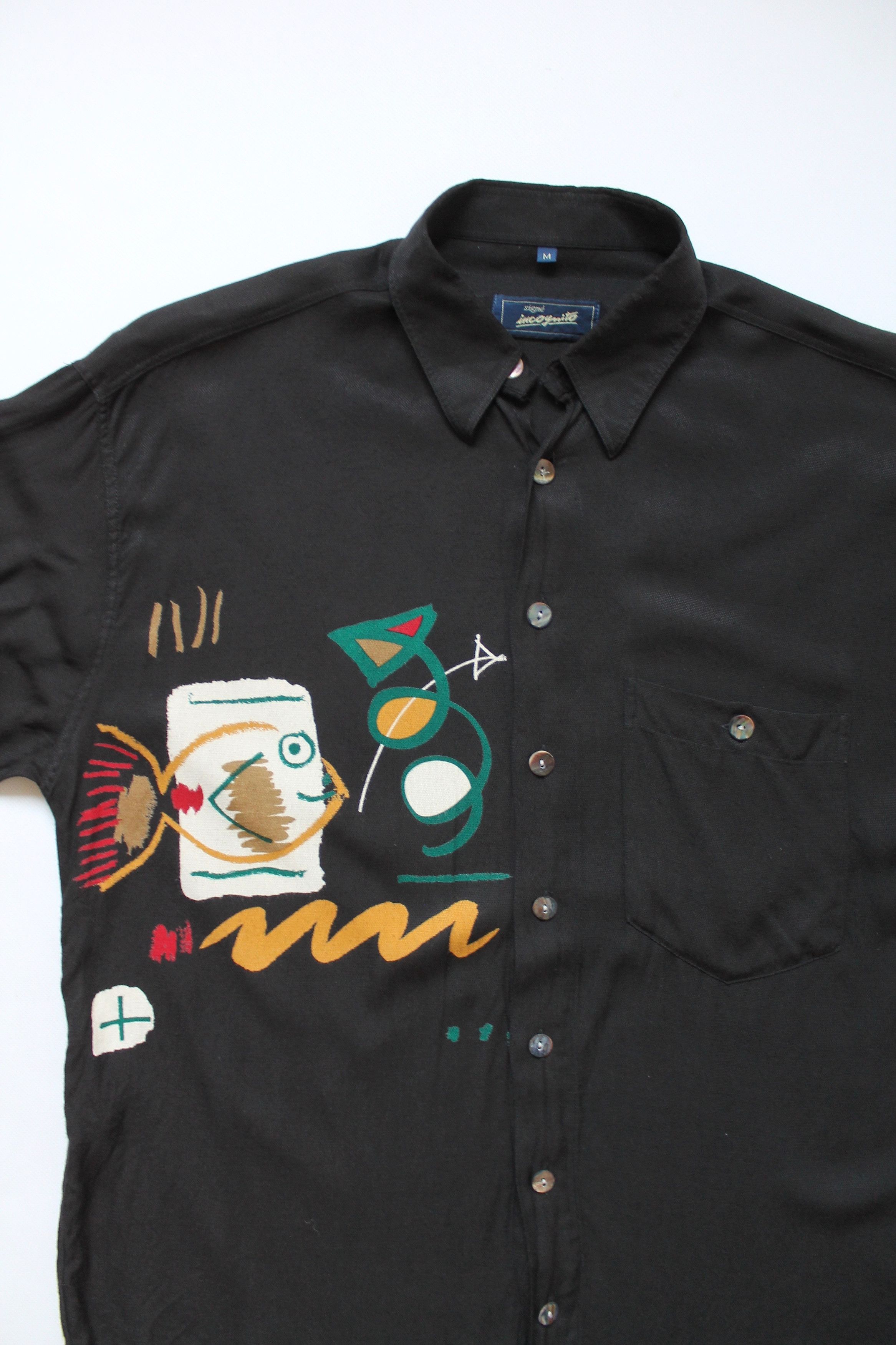 Other vintage art print shirt shorts sleeve fish Size US M / EU 48-50 / 2 - 3 Thumbnail
