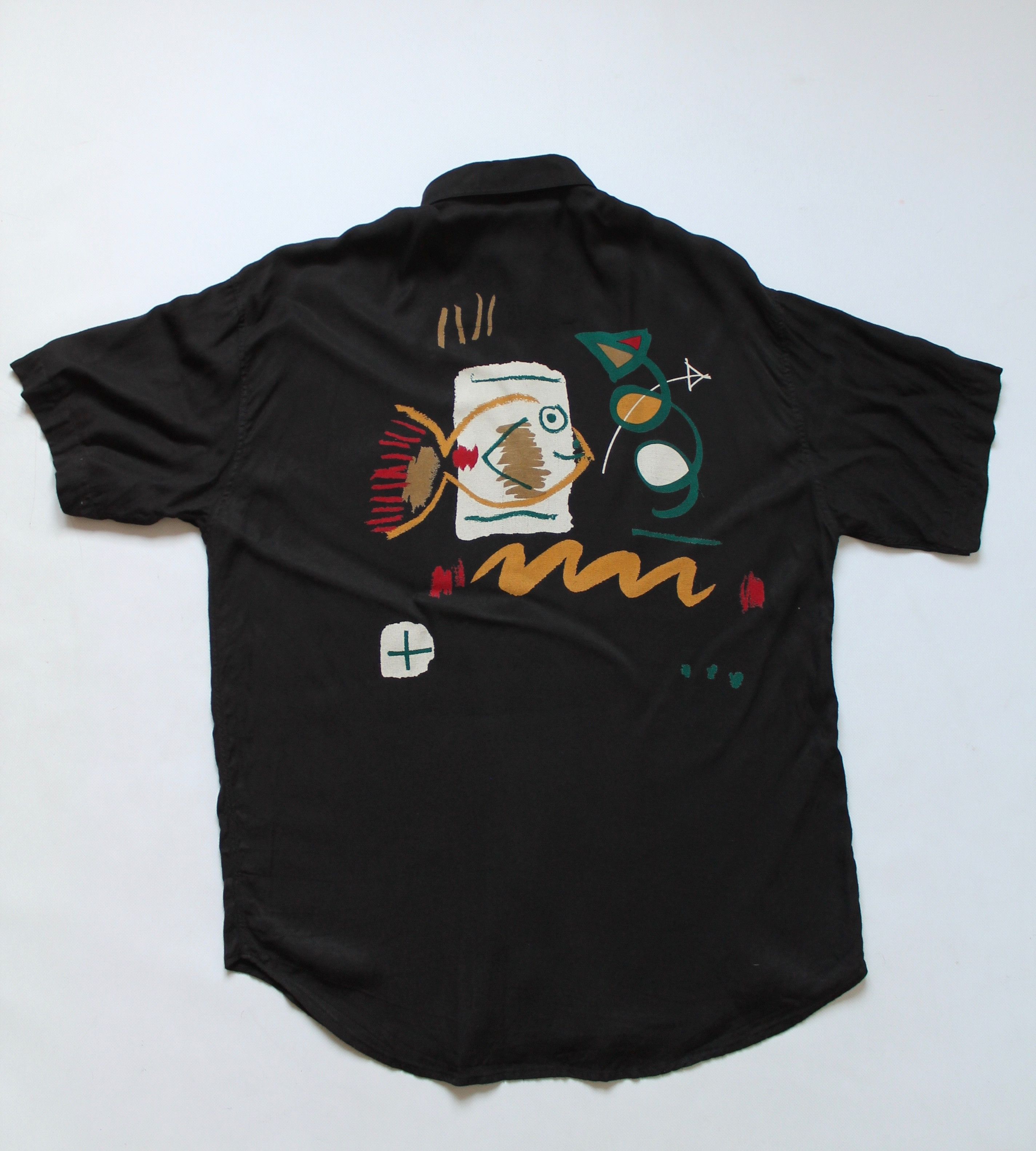 Other vintage art print shirt shorts sleeve fish Size US M / EU 48-50 / 2 - 7 Thumbnail