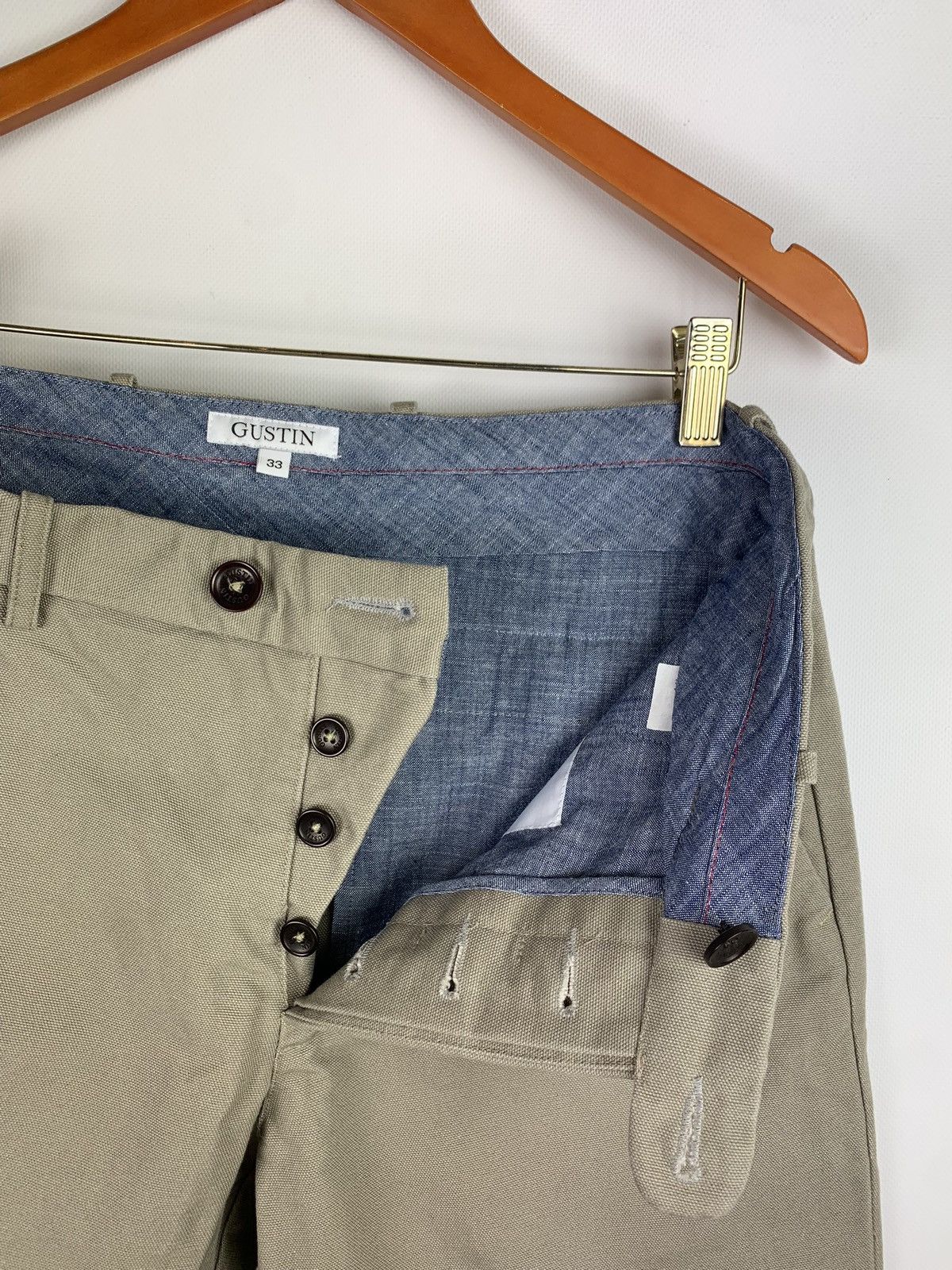 Gustin Gustin California Heavy cotton straight fit washed chino Size US 33 - 12 Thumbnail