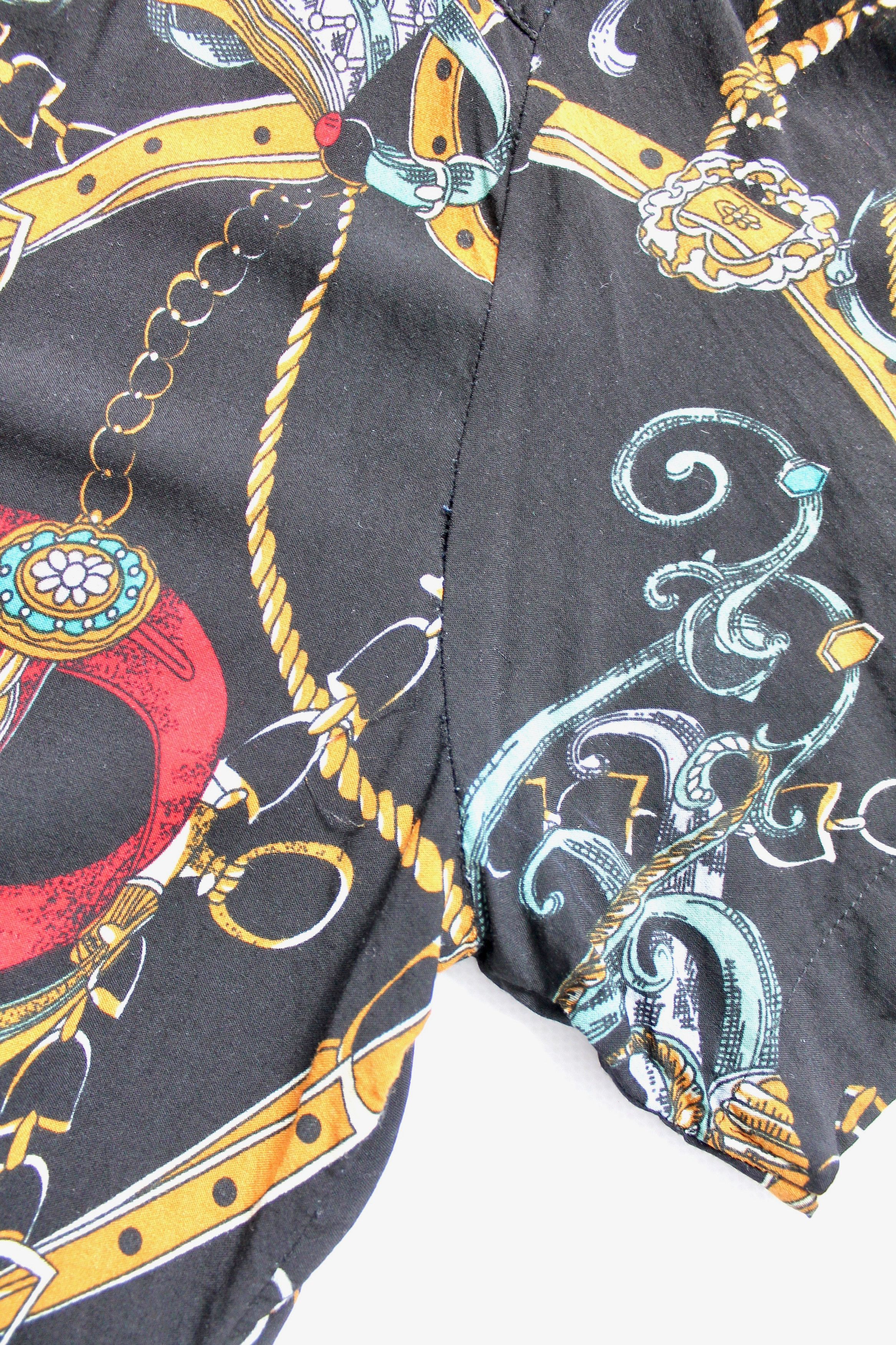 Vintage Viscose Shirt Short Sleeve ART Black Size US L / EU 52-54 / 3 - 12 Thumbnail