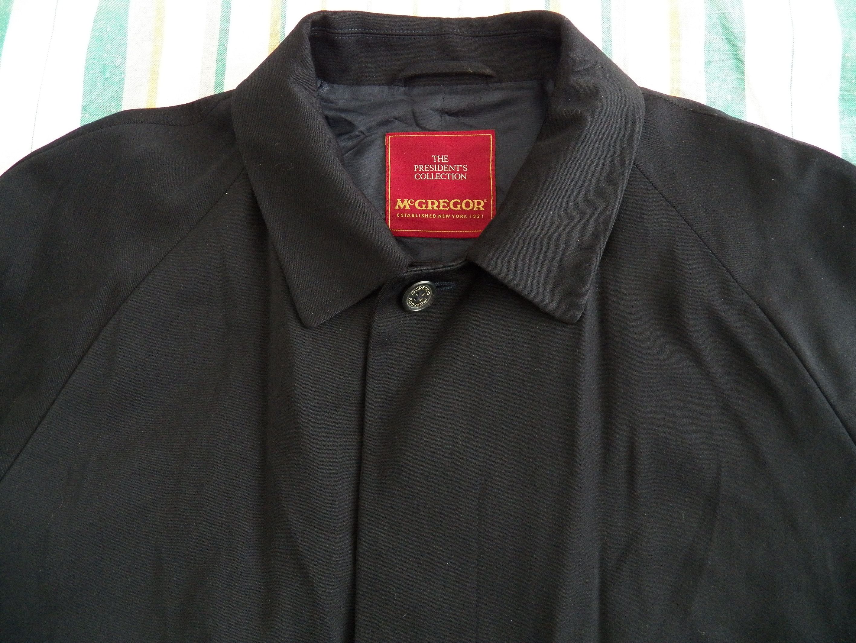 McGregor President's Collection MENS COAT US/UK44 EU54 overcoat wool Size US L / EU 52-54 / 3 - 6 Thumbnail