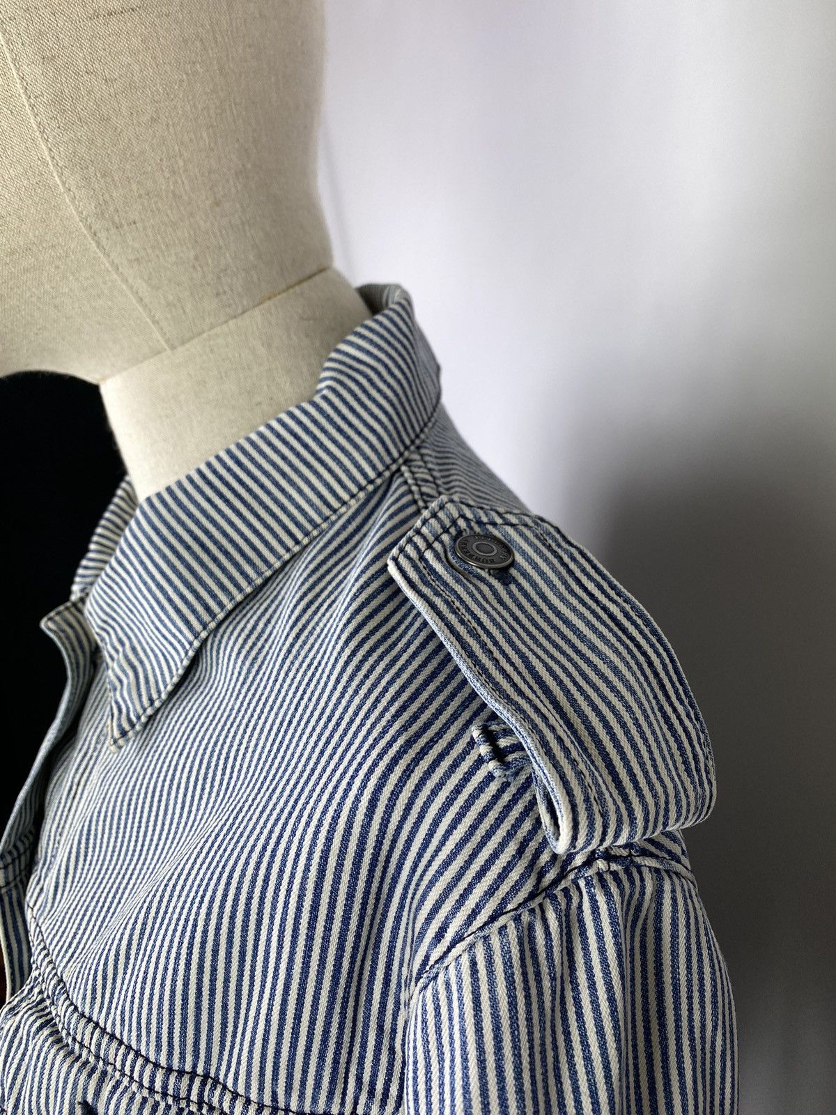 Burberry × Vintage Burberry London vintage women military style striped jacket Size XL / US 12-14 / IT 48-50 - 3 Thumbnail