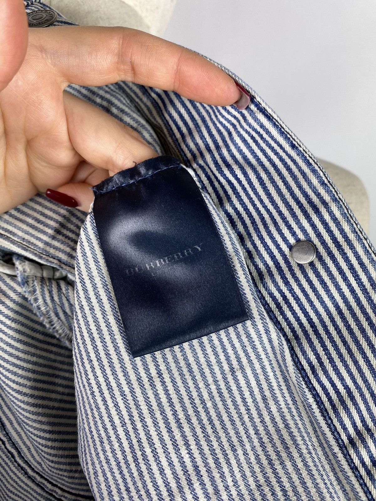 Burberry × Vintage Burberry London vintage women military style striped jacket Size XL / US 12-14 / IT 48-50 - 14 Thumbnail
