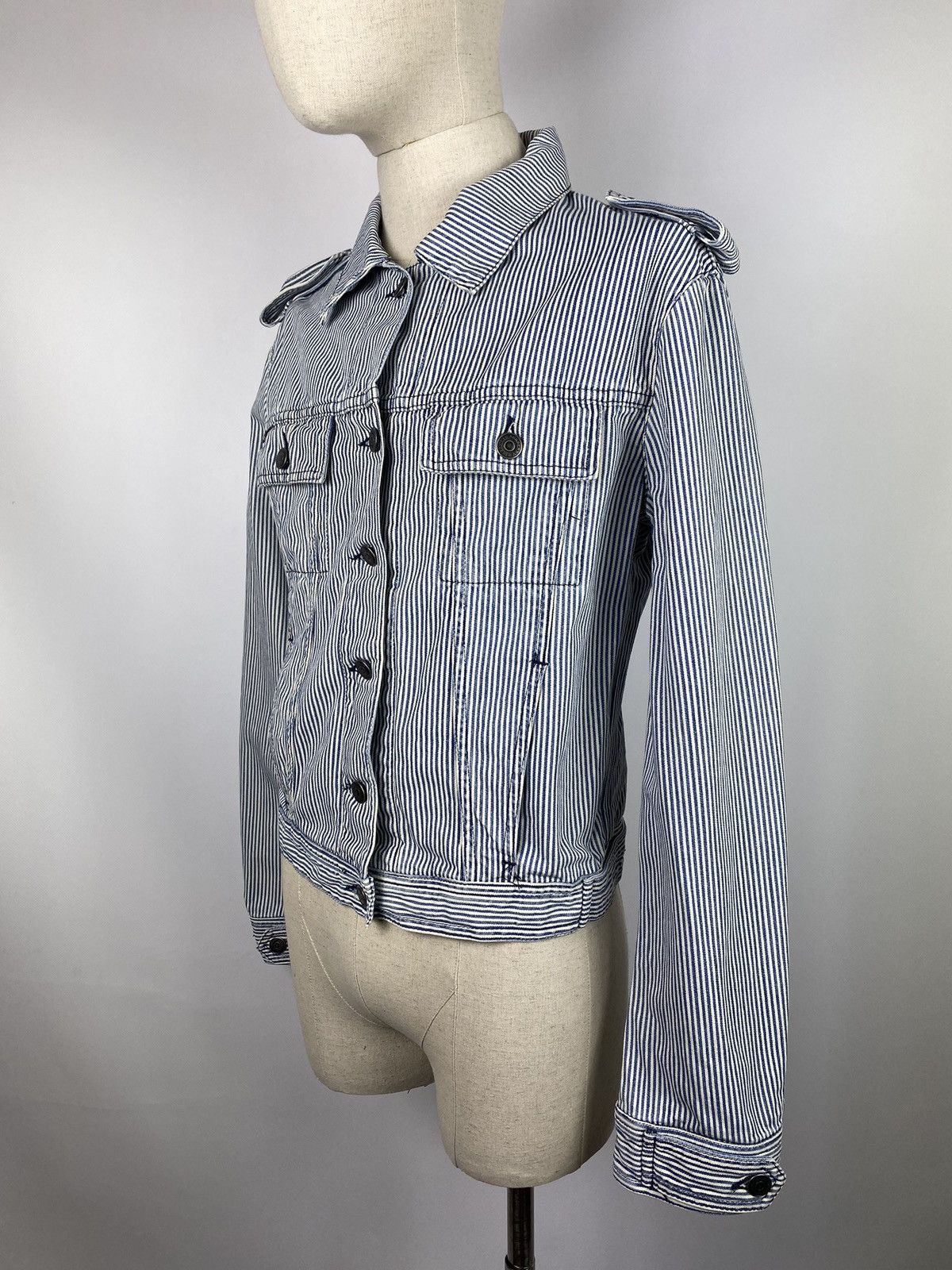 Burberry × Vintage Burberry London vintage women military style striped jacket Size XL / US 12-14 / IT 48-50 - 1 Thumbnail