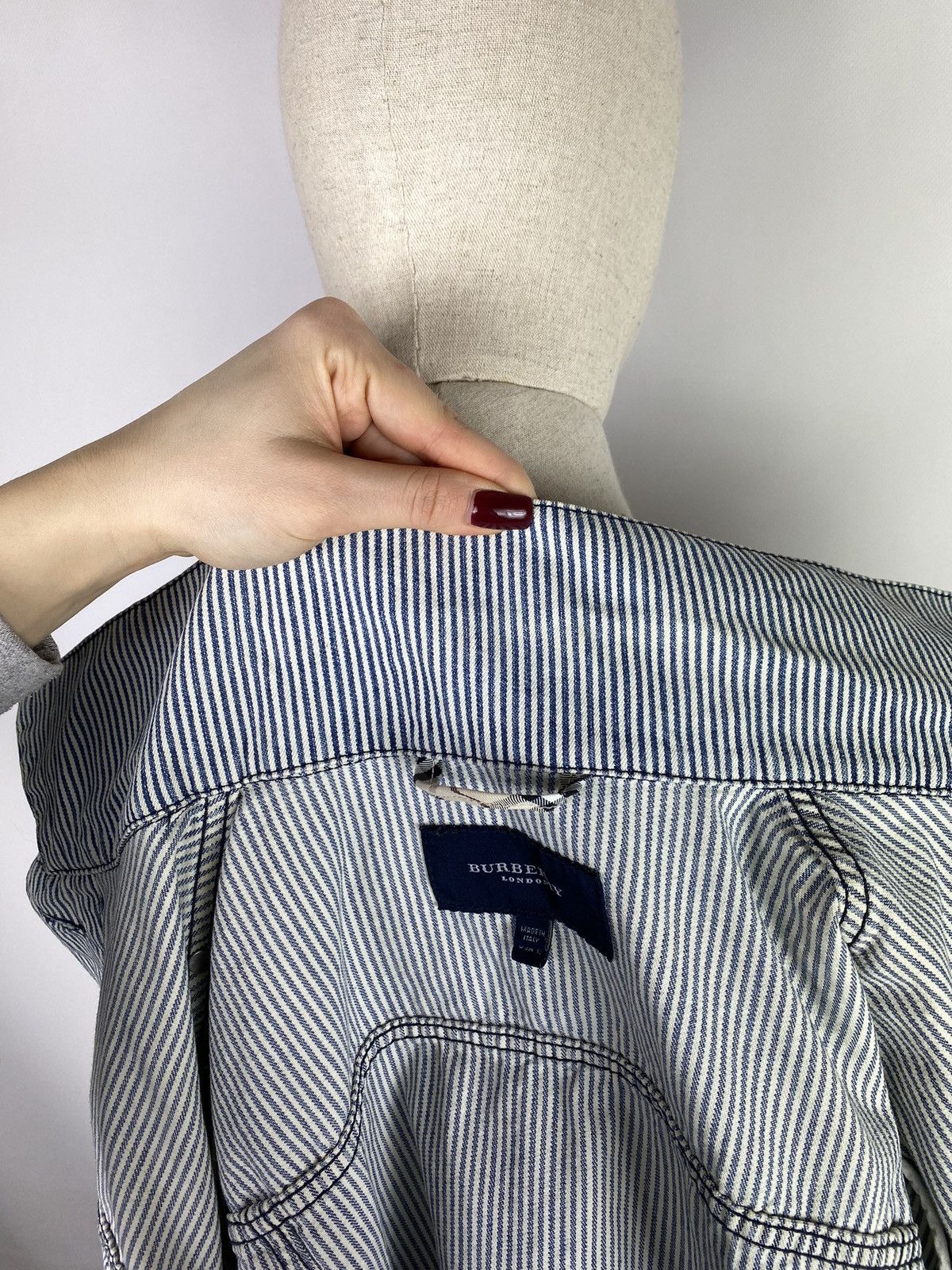 Burberry × Vintage Burberry London vintage women military style striped jacket Size XL / US 12-14 / IT 48-50 - 15 Thumbnail
