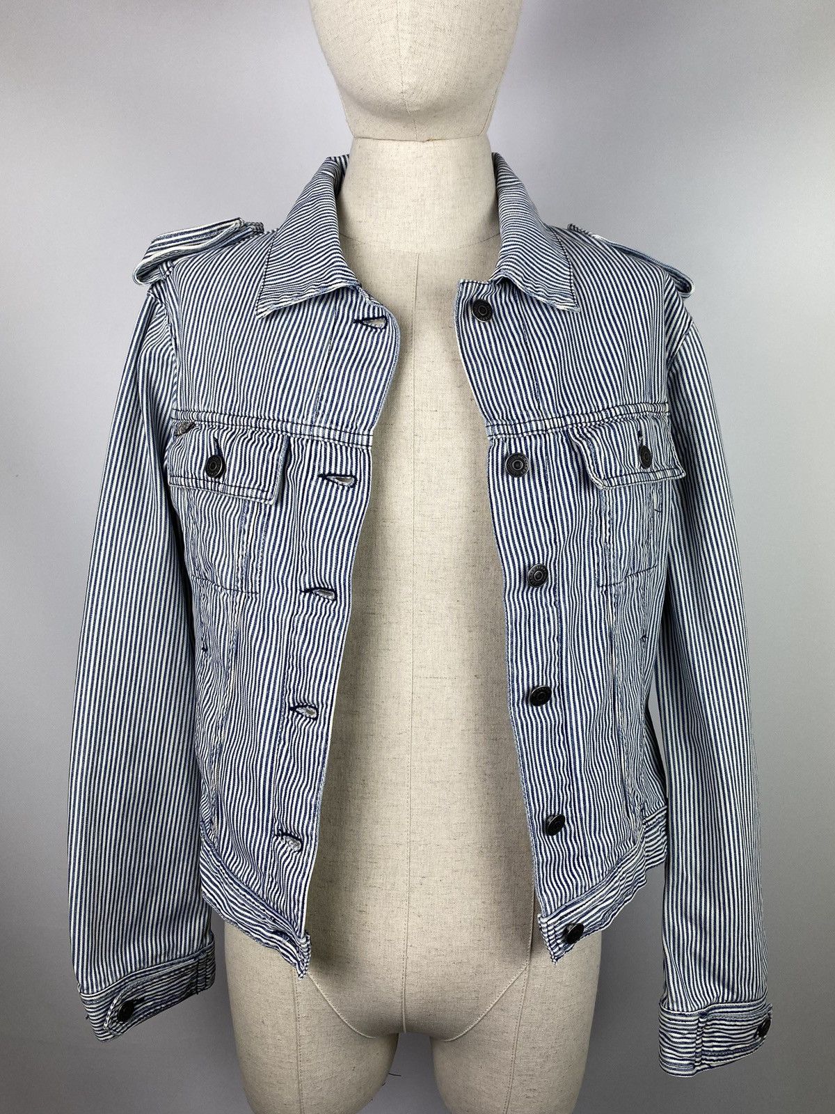 Burberry × Vintage Burberry London vintage women military style striped jacket Size XL / US 12-14 / IT 48-50 - 10 Thumbnail