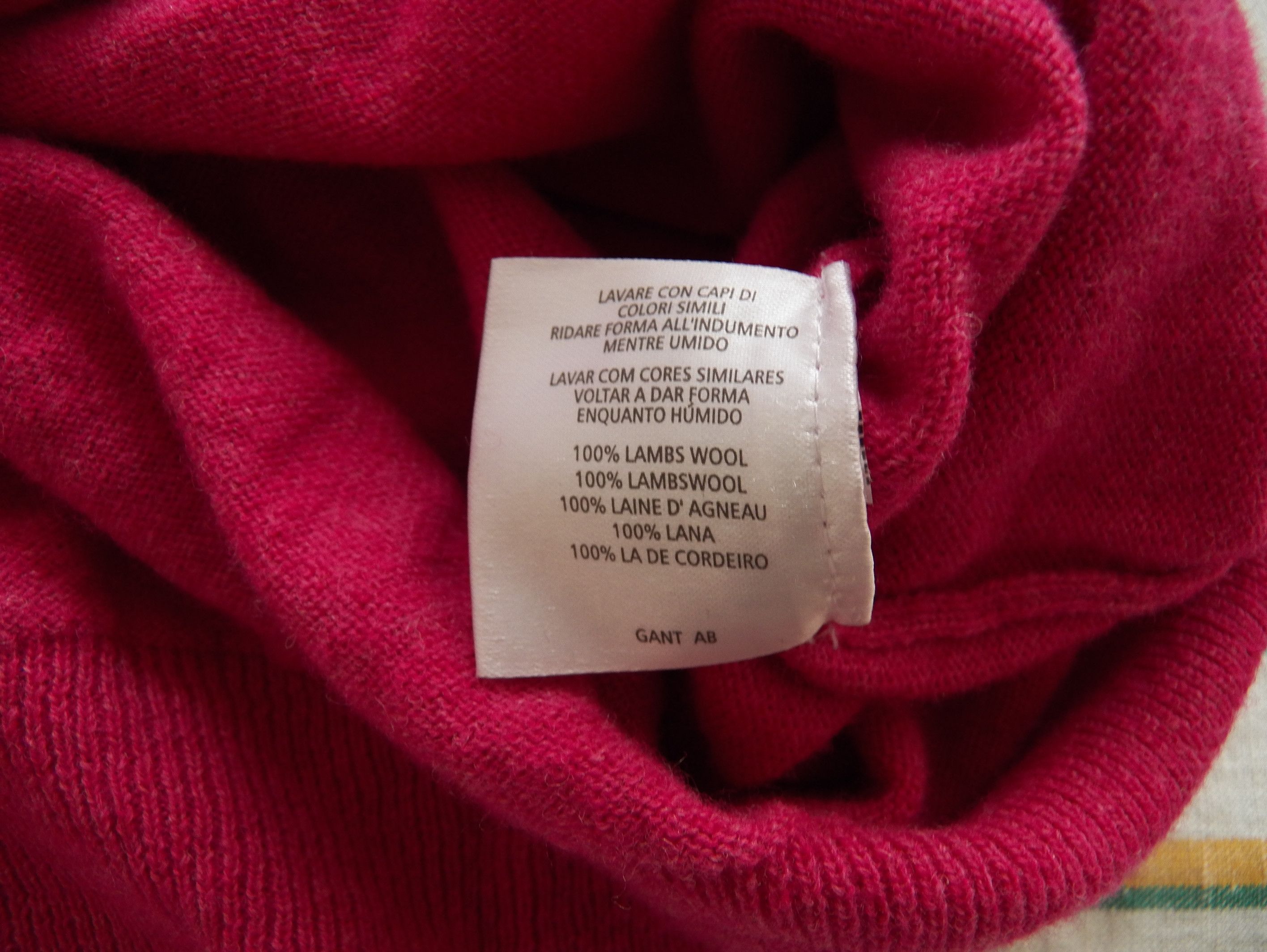 Gant GANT Lambswool V Neck pink rose sweater jumper wool pullover Size US L / EU 52-54 / 3 - 3 Thumbnail