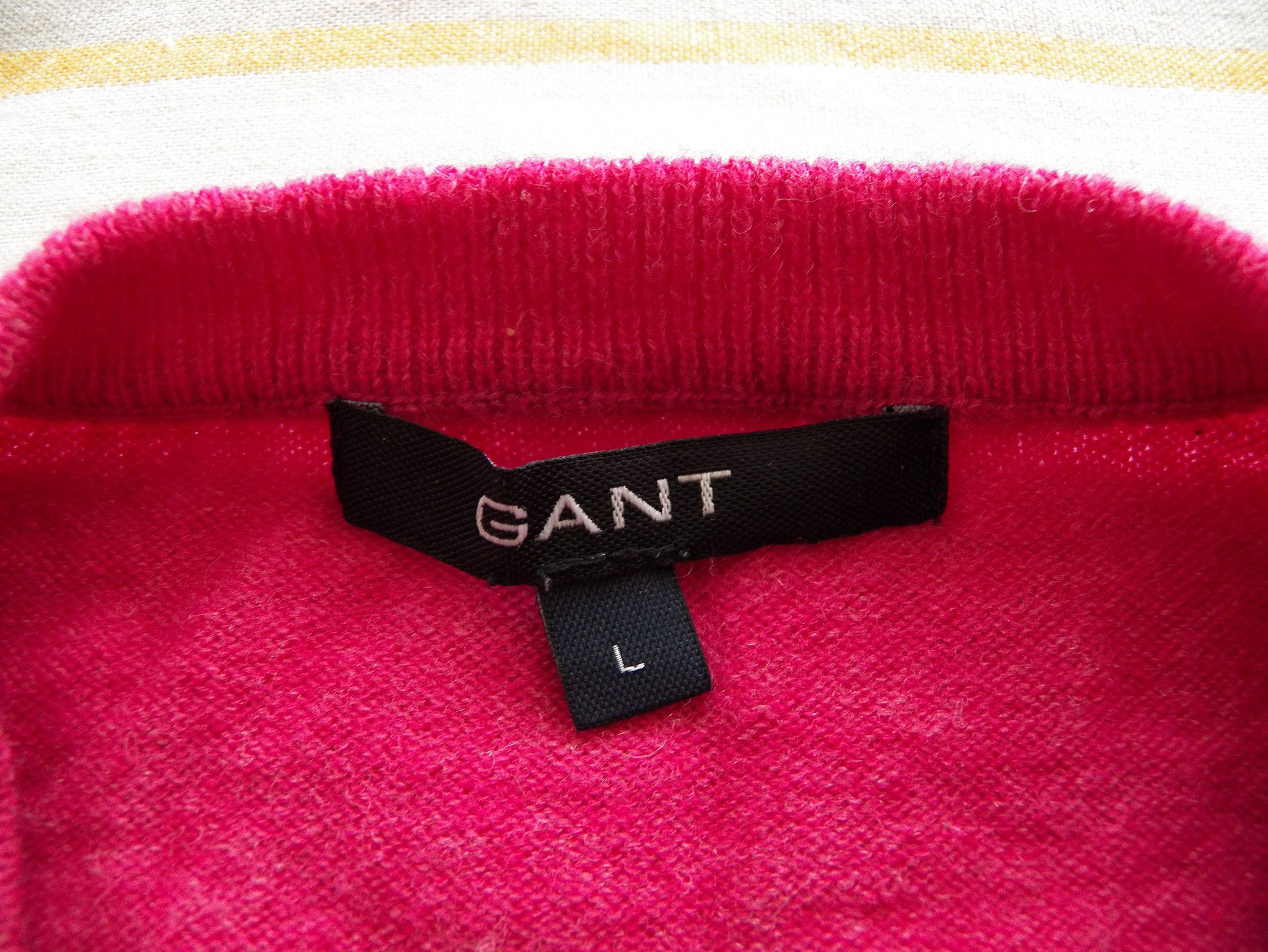 Gant GANT Lambswool V Neck pink rose sweater jumper wool pullover Size US L / EU 52-54 / 3 - 7 Thumbnail