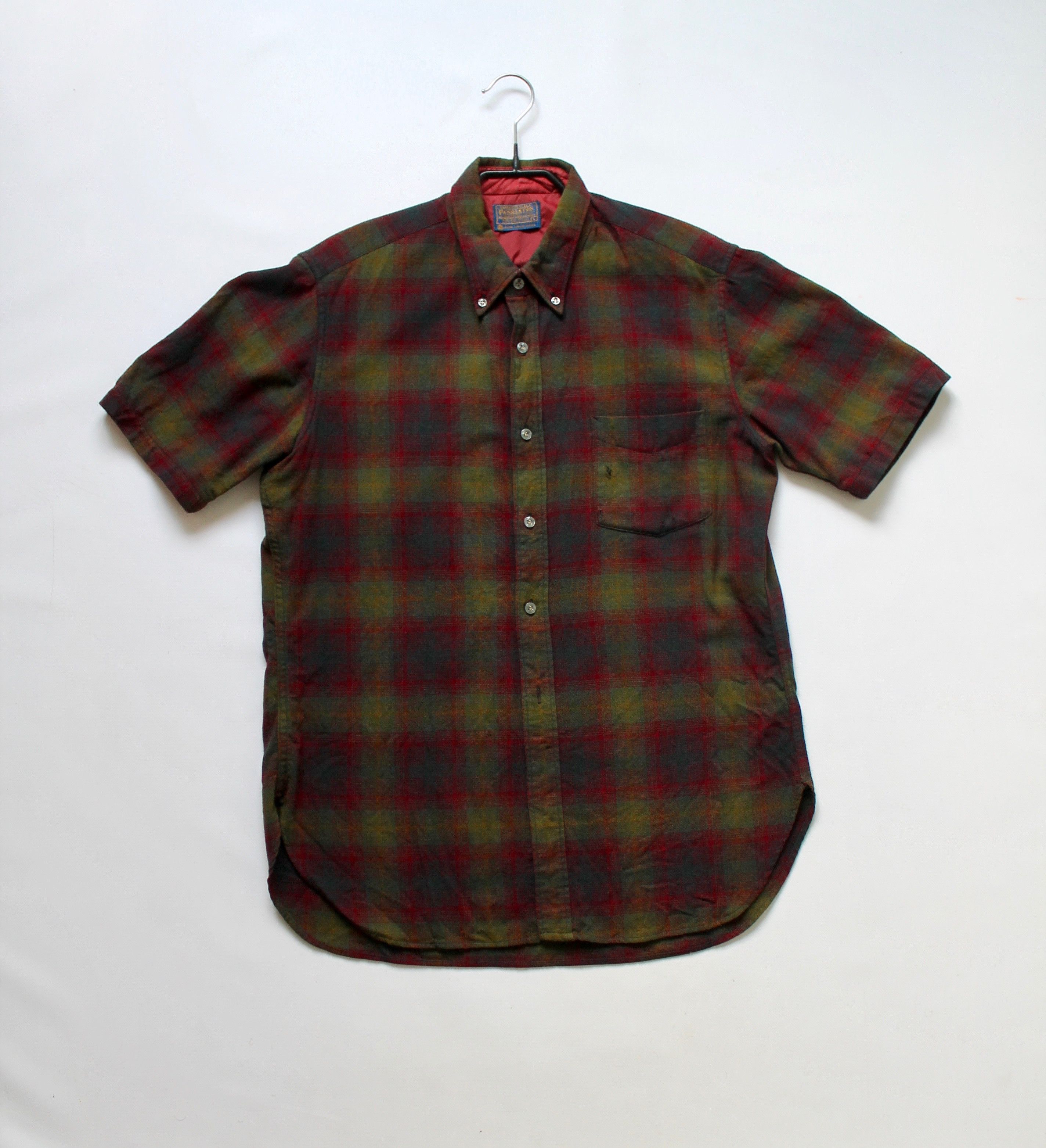 Pendleton VINTAGE Pendleton Virgin Wool 100% Shirt Short sleeve Plaid Size US L / EU 52-54 / 3 - 1 Thumbnail