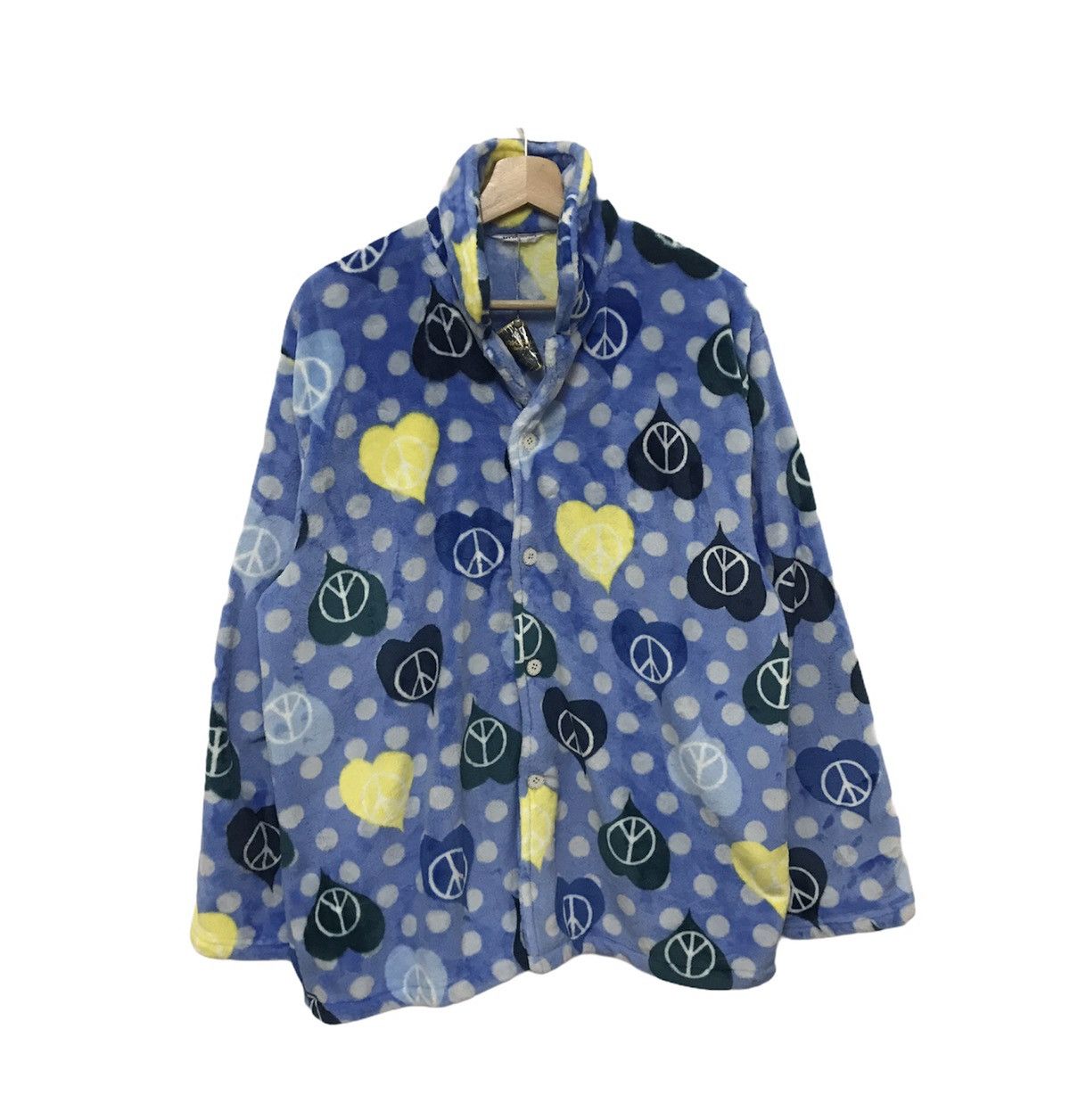 Japanese Brand Darksha Fleece Shirt Button Up Multicolor Size US XL / EU 56 / 4 - 1 Thumbnail