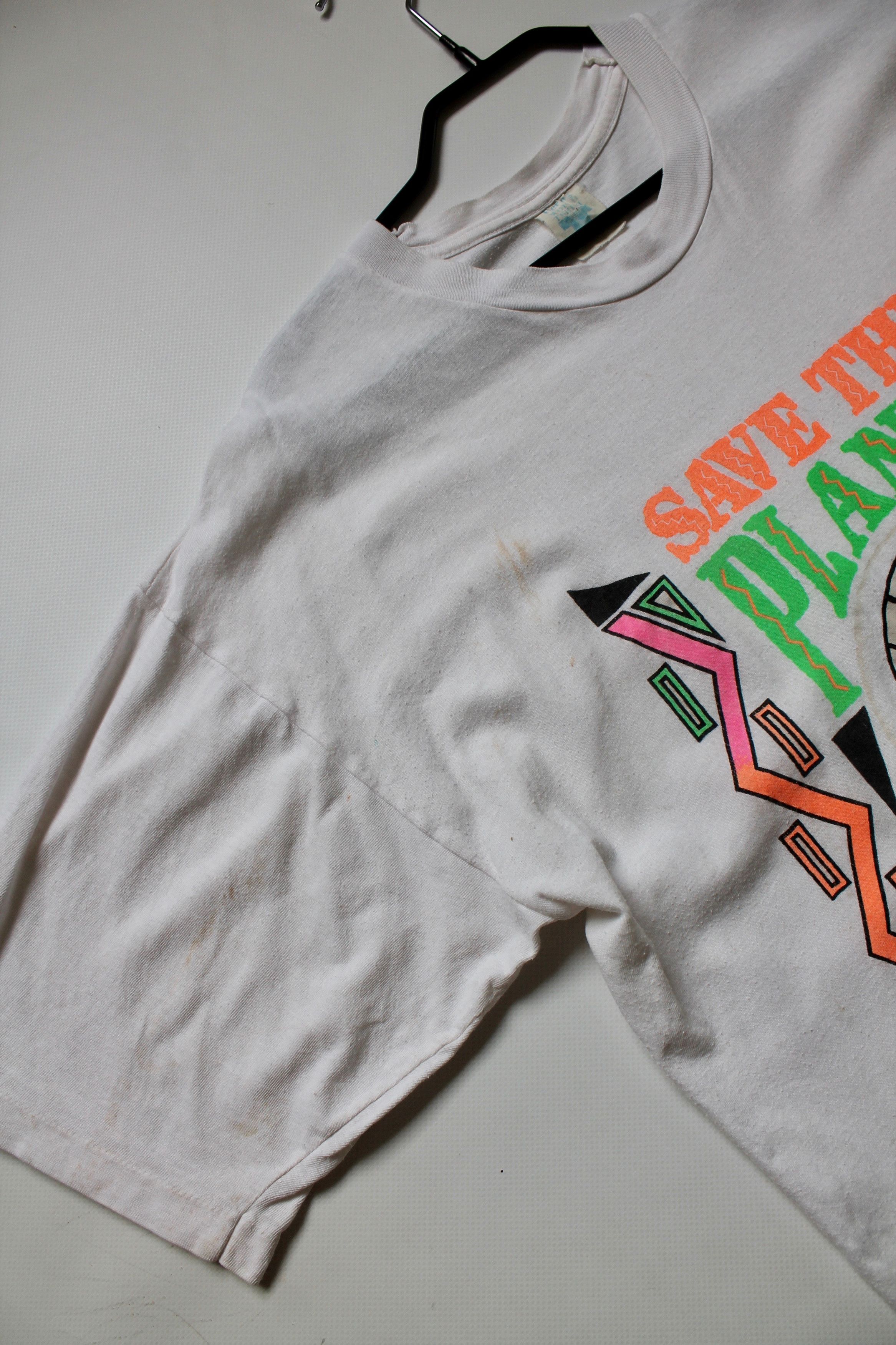 Vintage RARE Vintage t-shirt Save The Planet or Else T-shirt Size US XL / EU 56 / 4 - 4 Thumbnail