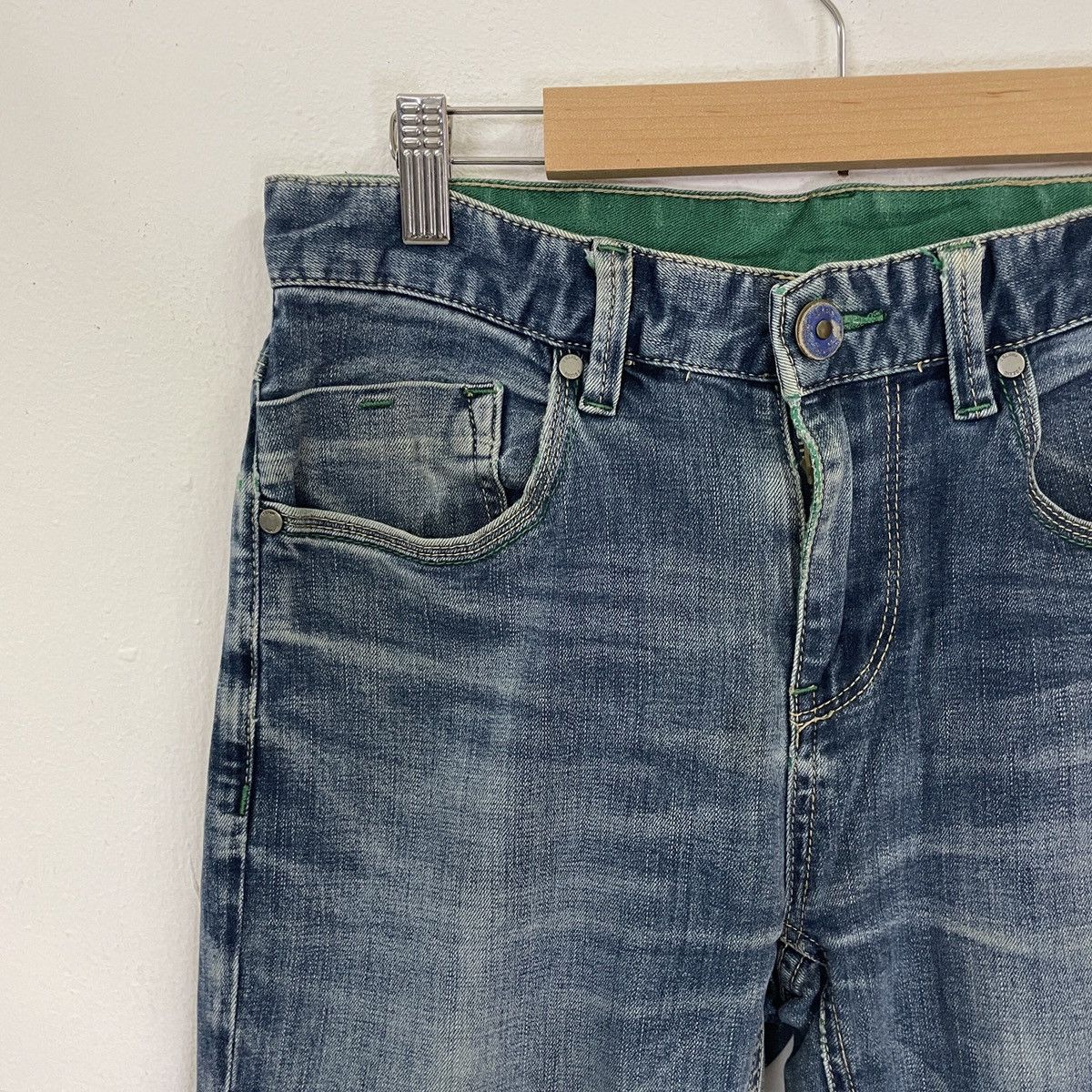 Vintage Vintage Jeanswest Green Denim Jeans Size US 30 / EU 46 - 3 Thumbnail