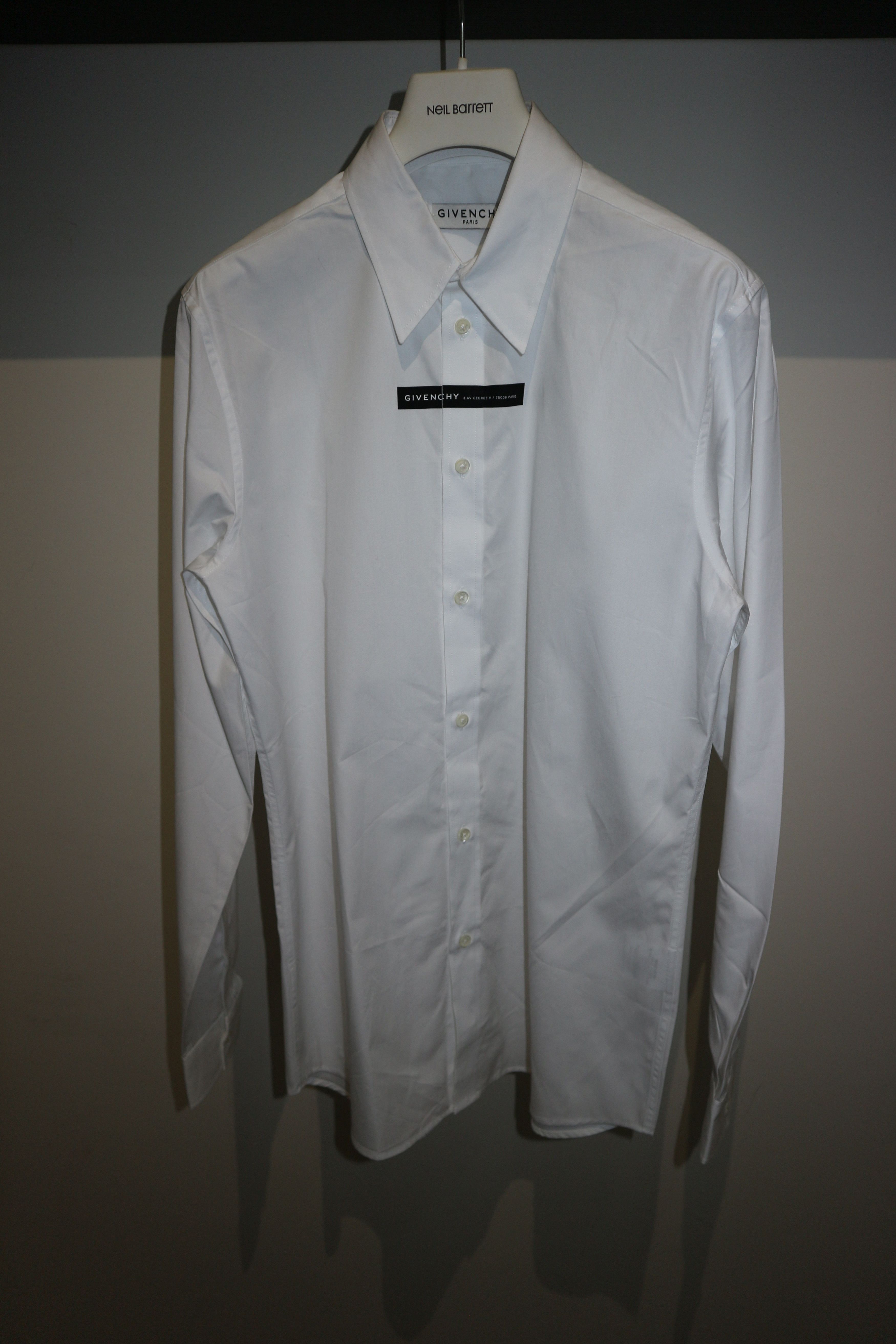 Givenchy white logo tape shirt Size US XXS / EU 40 - 1 Thumbnail