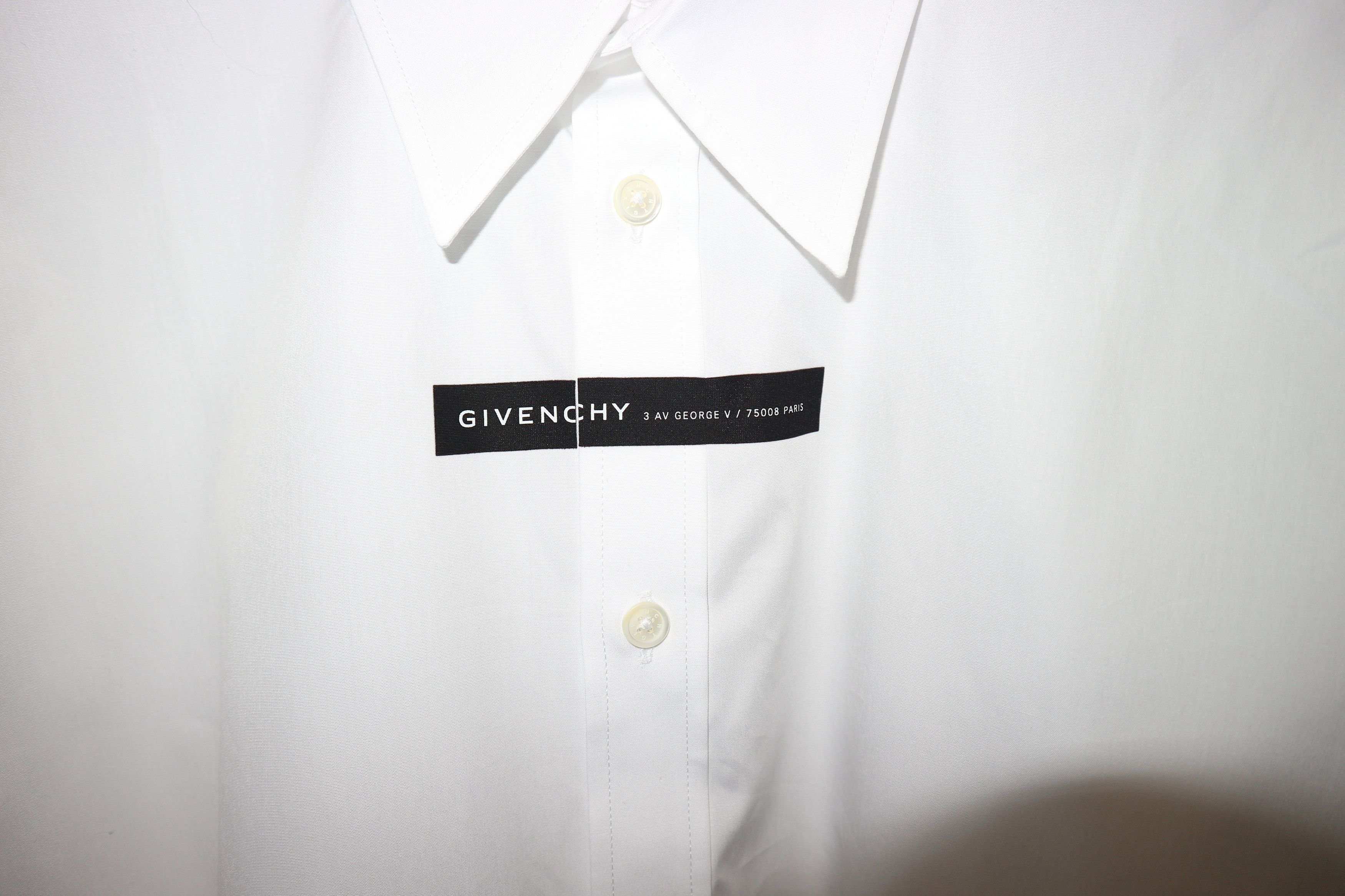 Givenchy white logo tape shirt Size US XXS / EU 40 - 3 Thumbnail