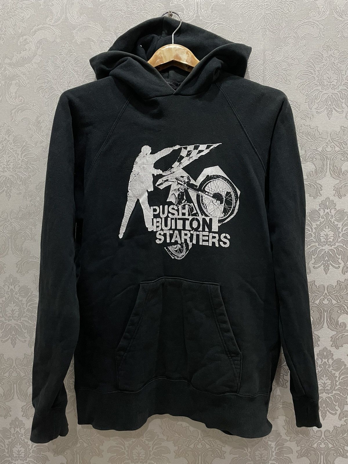 Japanese Brand × Sterling Silver × Vintage Vintage Push Button Starter Hoodie Size US L / EU 52-54 / 3 - 2 Thumbnail
