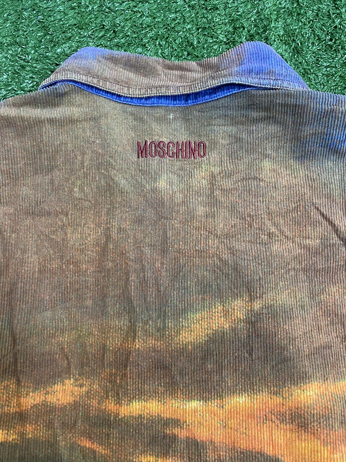 Moschino Vintage 90’s Moschino Nature Cowboy Motif Curdoroy Shirt Size US L / EU 52-54 / 3 - 4 Thumbnail