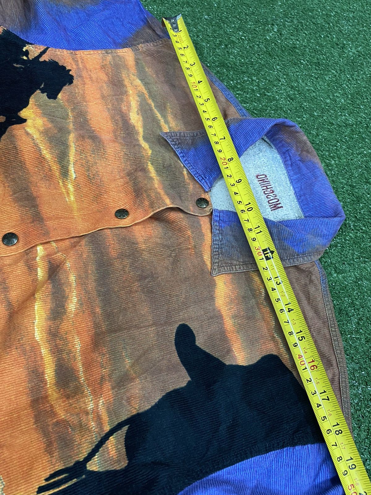 Moschino Vintage 90’s Moschino Nature Cowboy Motif Curdoroy Shirt Size US L / EU 52-54 / 3 - 14 Thumbnail