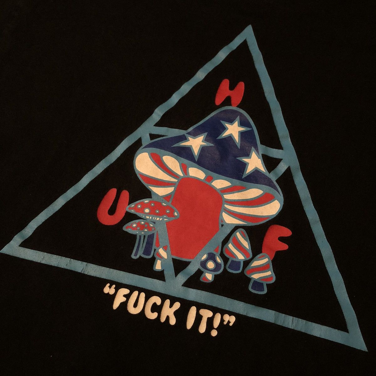Huf Vintage HUF Worldwide Mushroom Fuck It Graphic Logo Tee Size US M / EU 48-50 / 2 - 5 Thumbnail