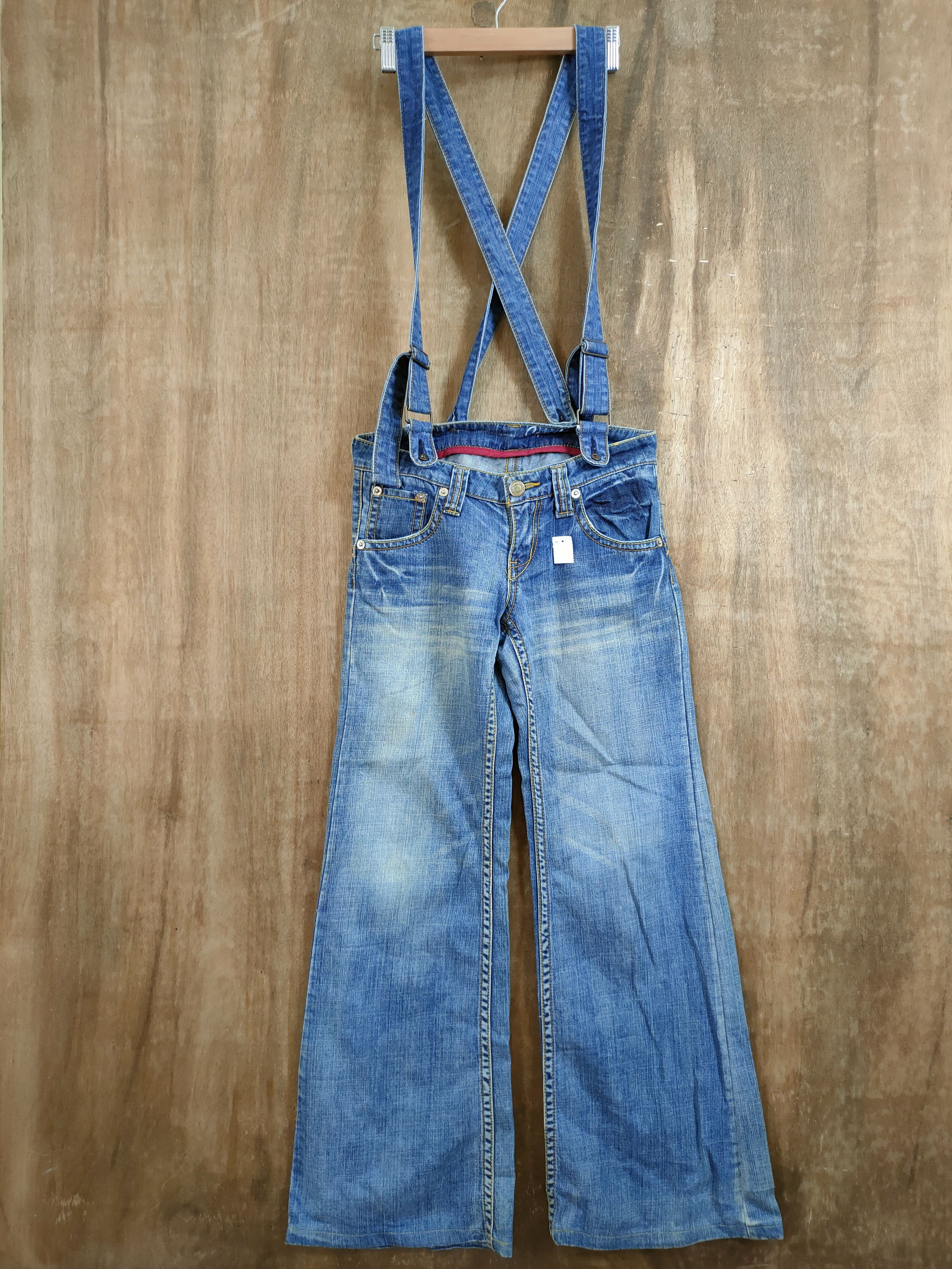 Japanese Brand Japan denim vintage overall streetwear pants #1082DLL Size 29" - 1 Thumbnail