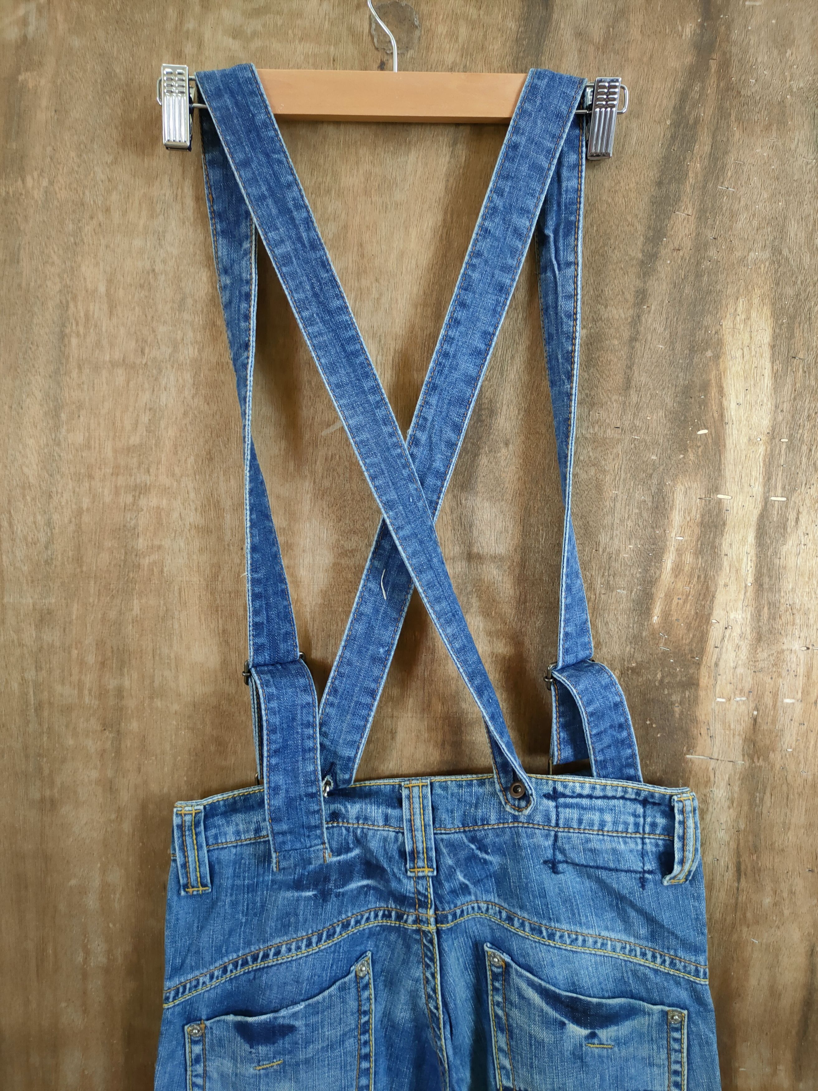 Japanese Brand Japan denim vintage overall streetwear pants #1082DLL Size 29" - 9 Thumbnail