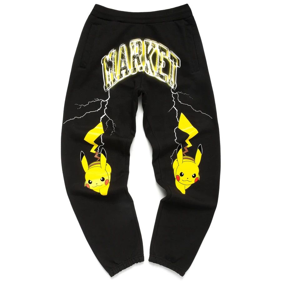 Market × Pokemon PIKACHU ELECTRIC ARC SWEATPANTS L Size US 34 / EU 50 - 1 Preview