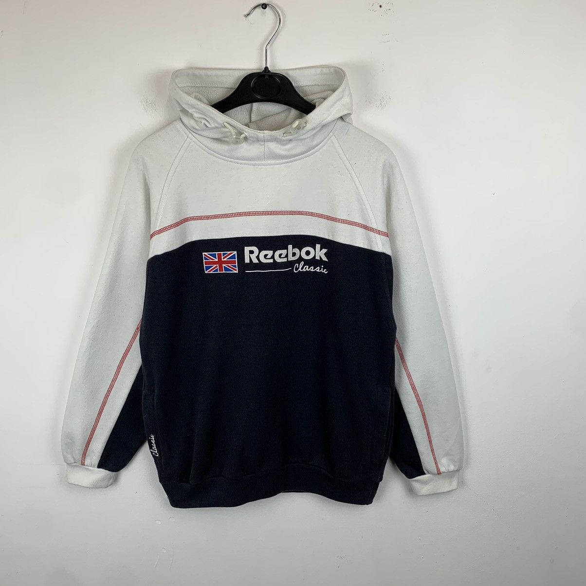 Reebok × Starter × Vintage Vintage hoodie pulls Reebok centr logo rare ...