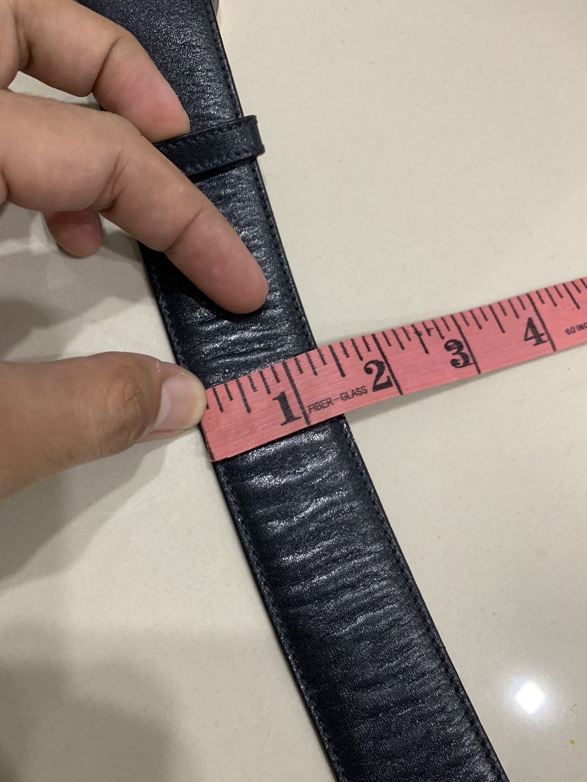Gucci VINTAGE 1980s GUCCI GG LEATHER BELT 28" Size 28 - 6 Thumbnail